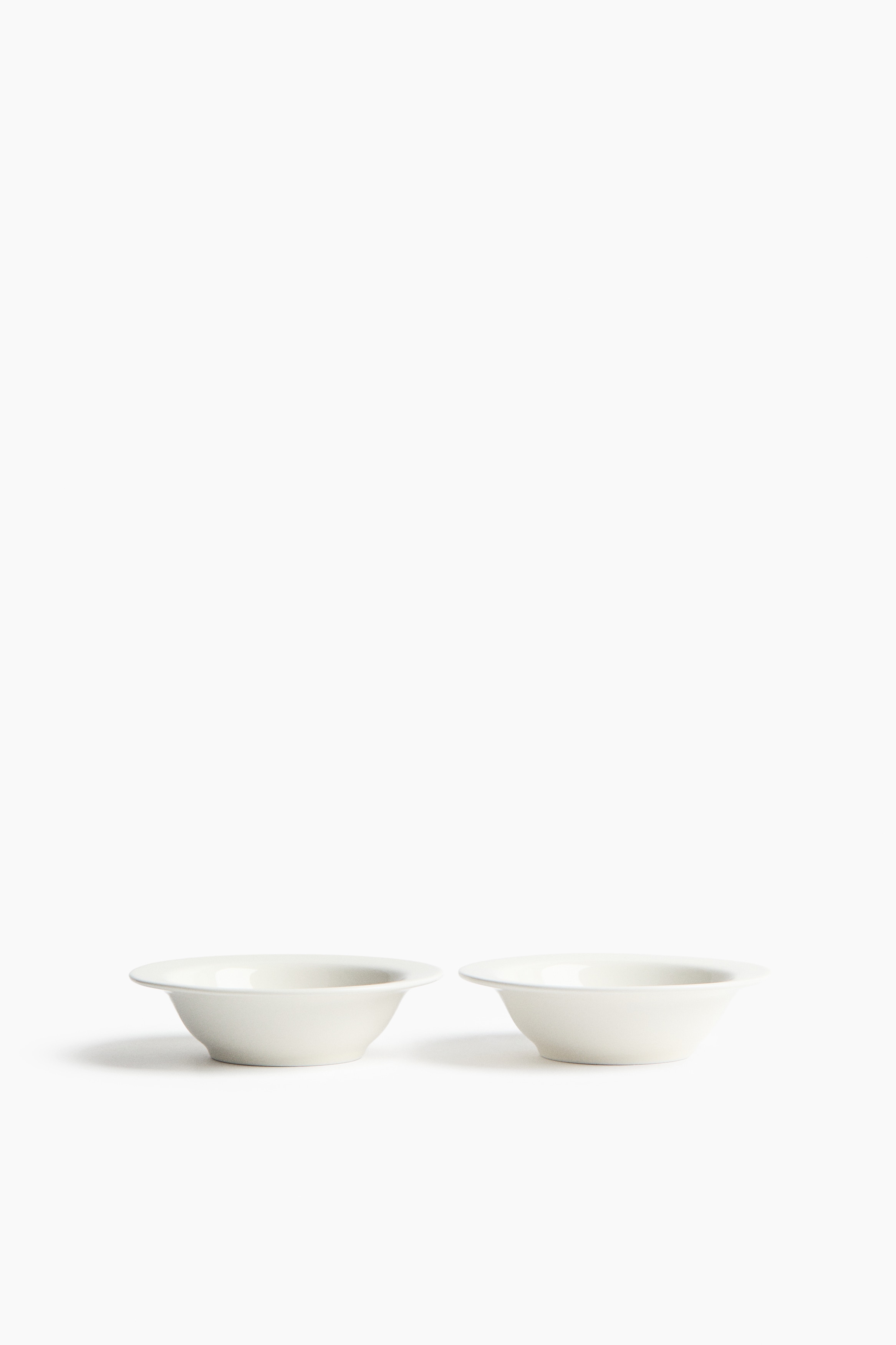 Lot de 2 petits bols en porcelaine - Blanc/Grège clair
