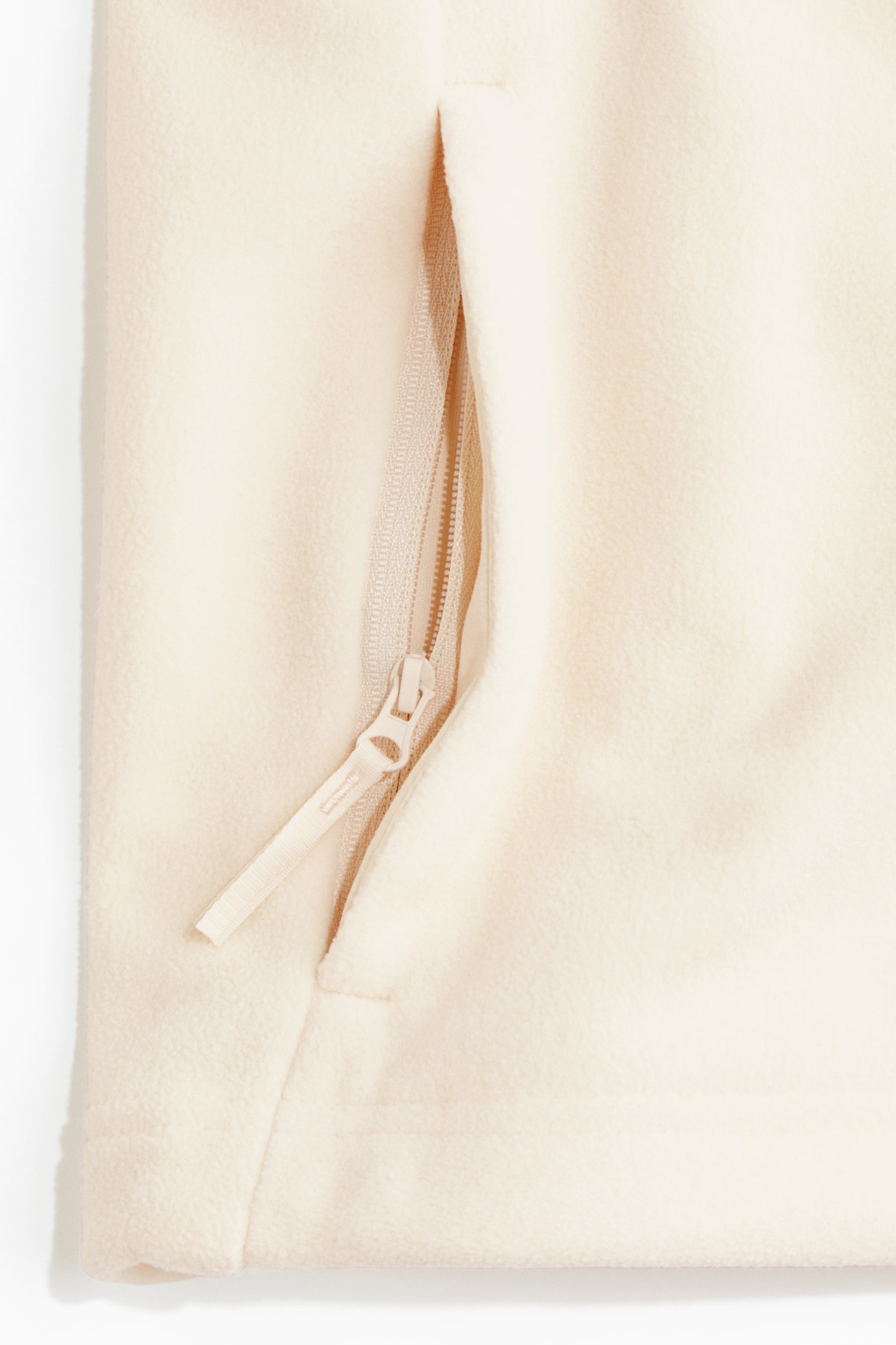 Женский топ H&M Fleece sports Top with ThermoMove™, цвет: Ванильный — фото 7