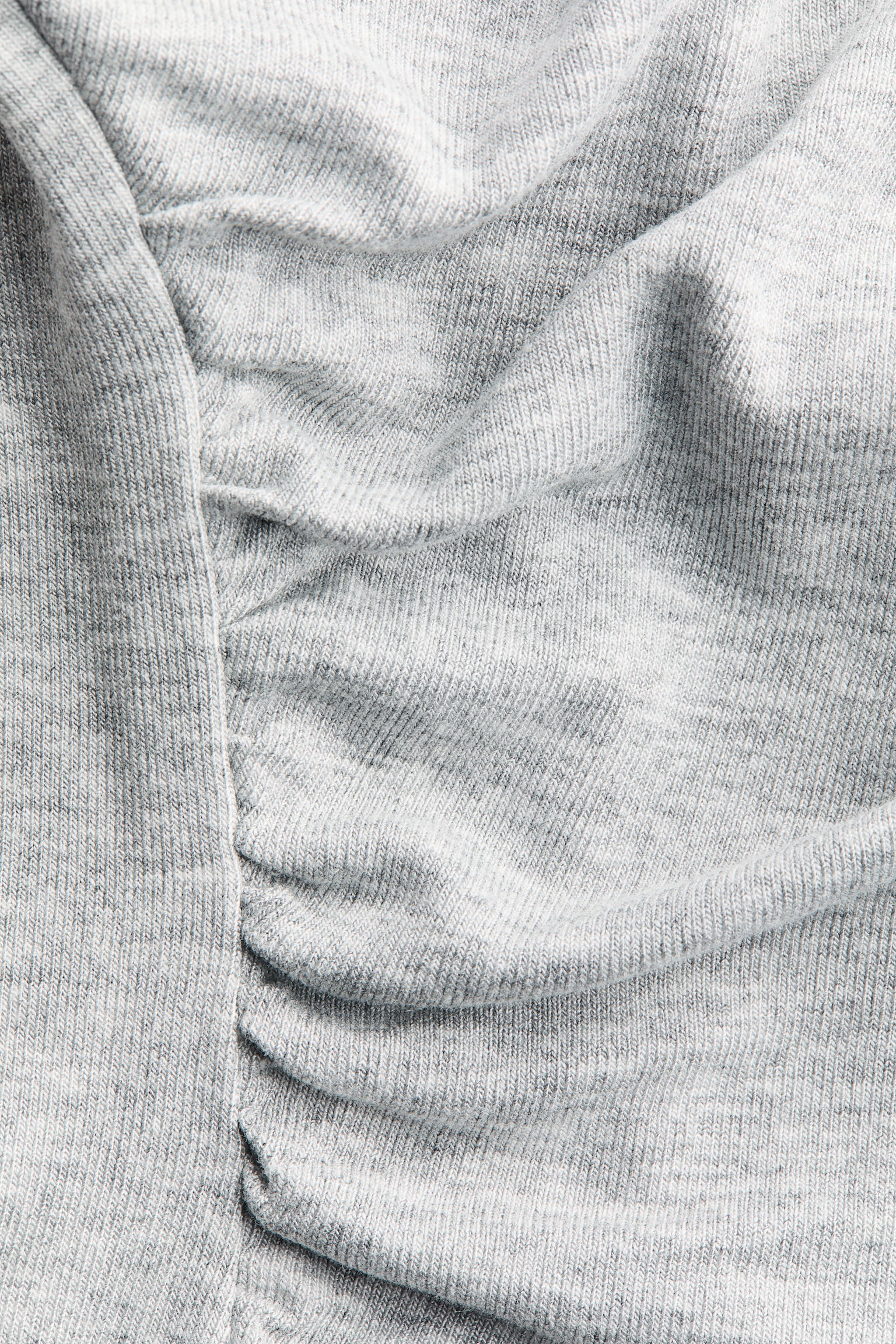Женский топ H&M Draped Viscose Top, цвет: Серый меланжевый — фото 6