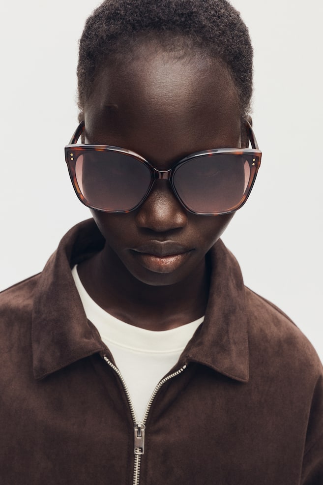 Square Sunglasses-Brown/tortoiseshell pattern - 2