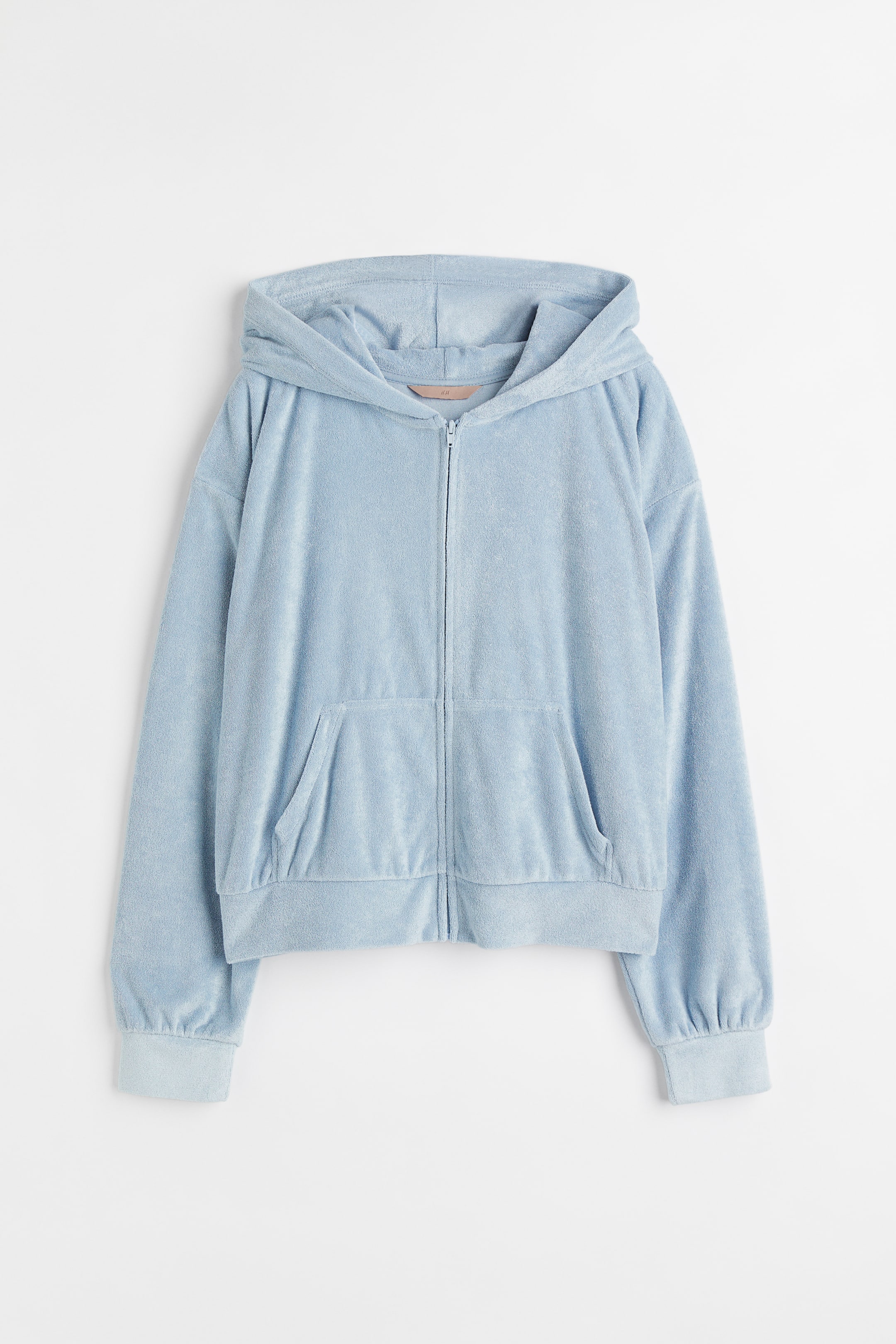 Größeres Bild ansehen: Hoodiejacke aus Frottee - Hellblau - Ladies | H&M DE 1