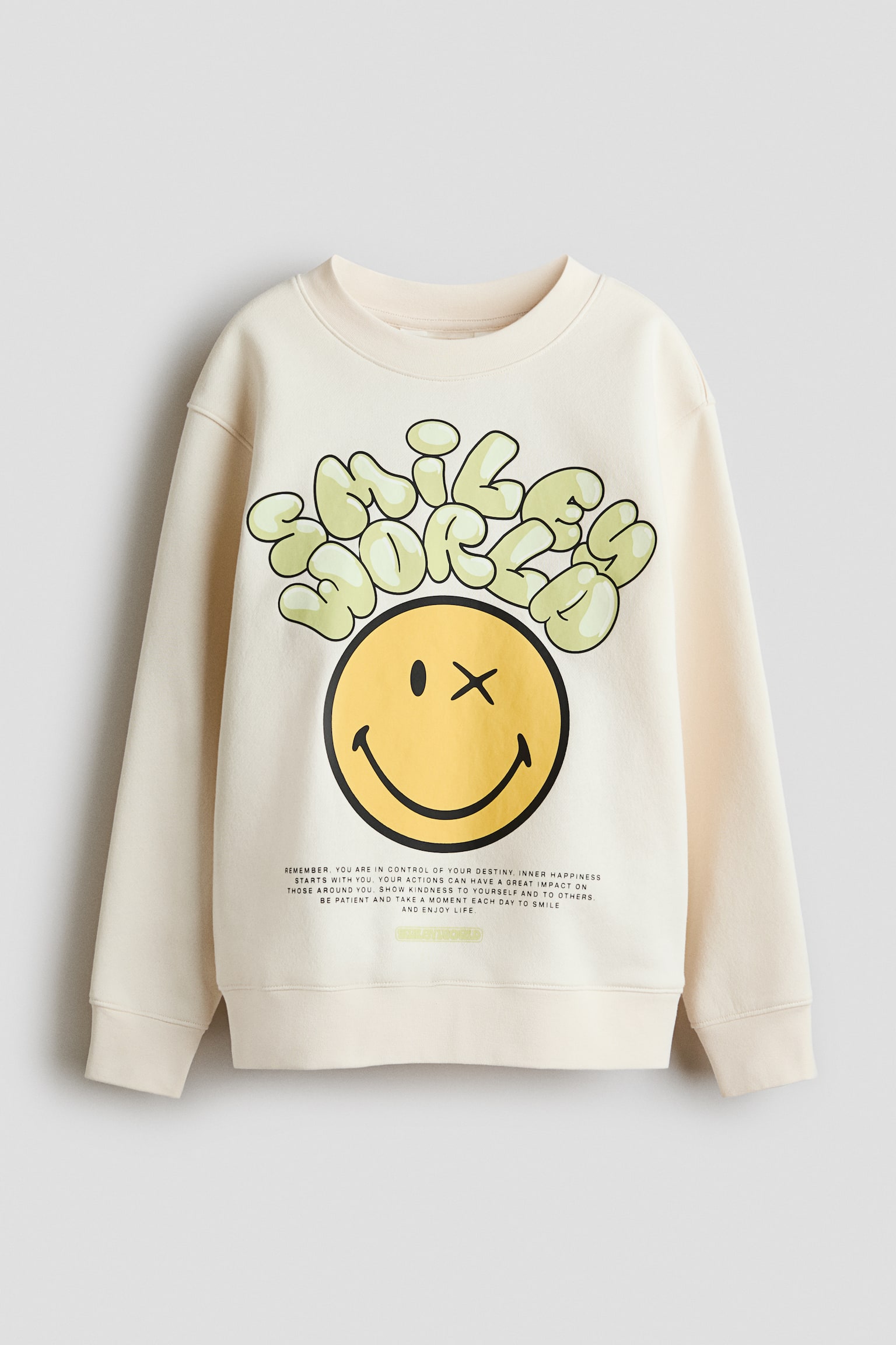 Sweatshirt with Printed Motif - Cream/SmileyWorld®/White/PlayStation