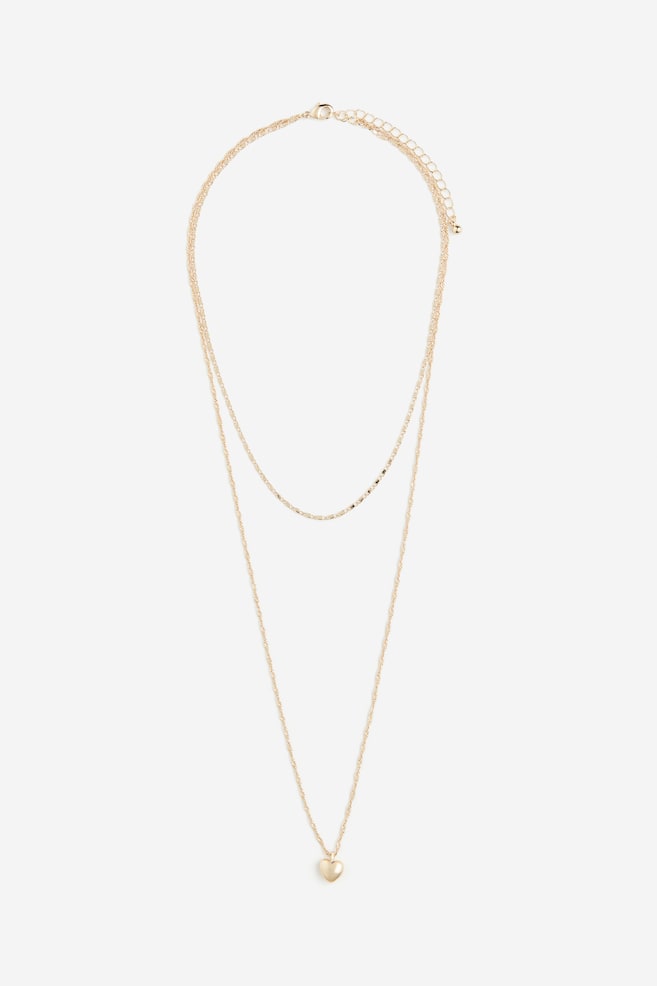 Two-strand necklace - Gold-coloured - 1