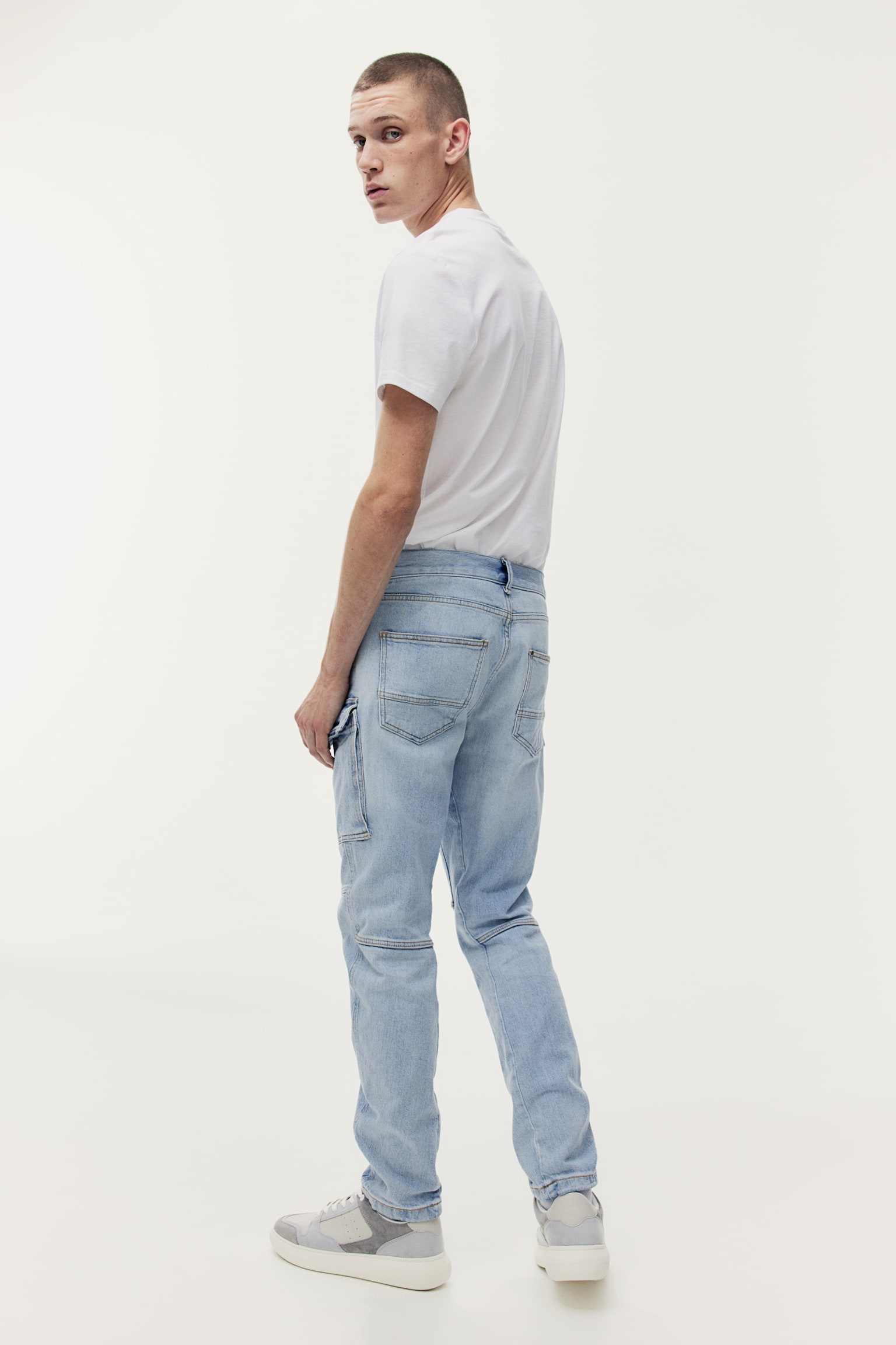 Slim Cargo Jeans - Light denim blue/Denim black/Denim blue/Denim black/Denim grey - 4