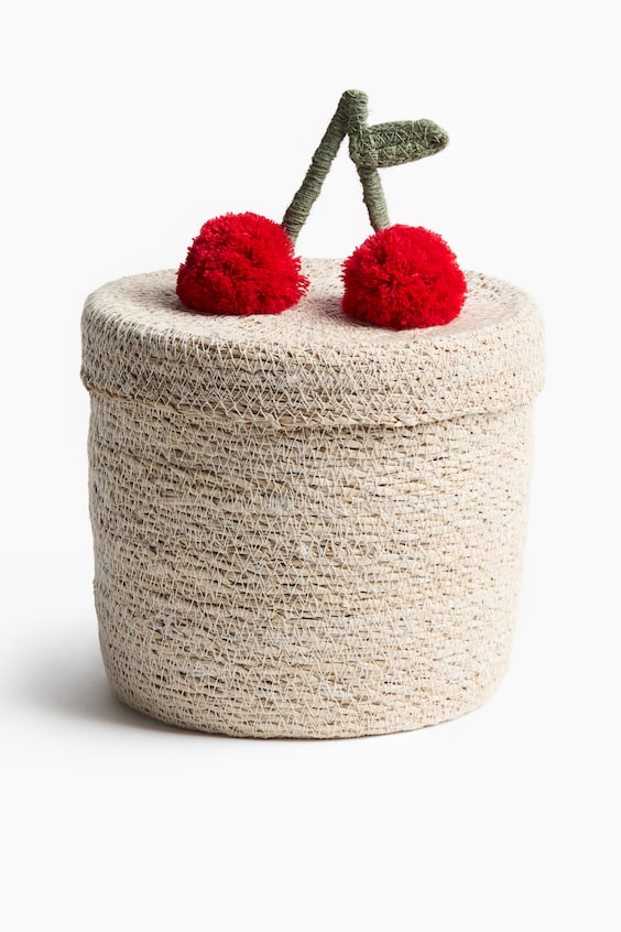 Детская корзина для хранения H&M Pompom из морской травы