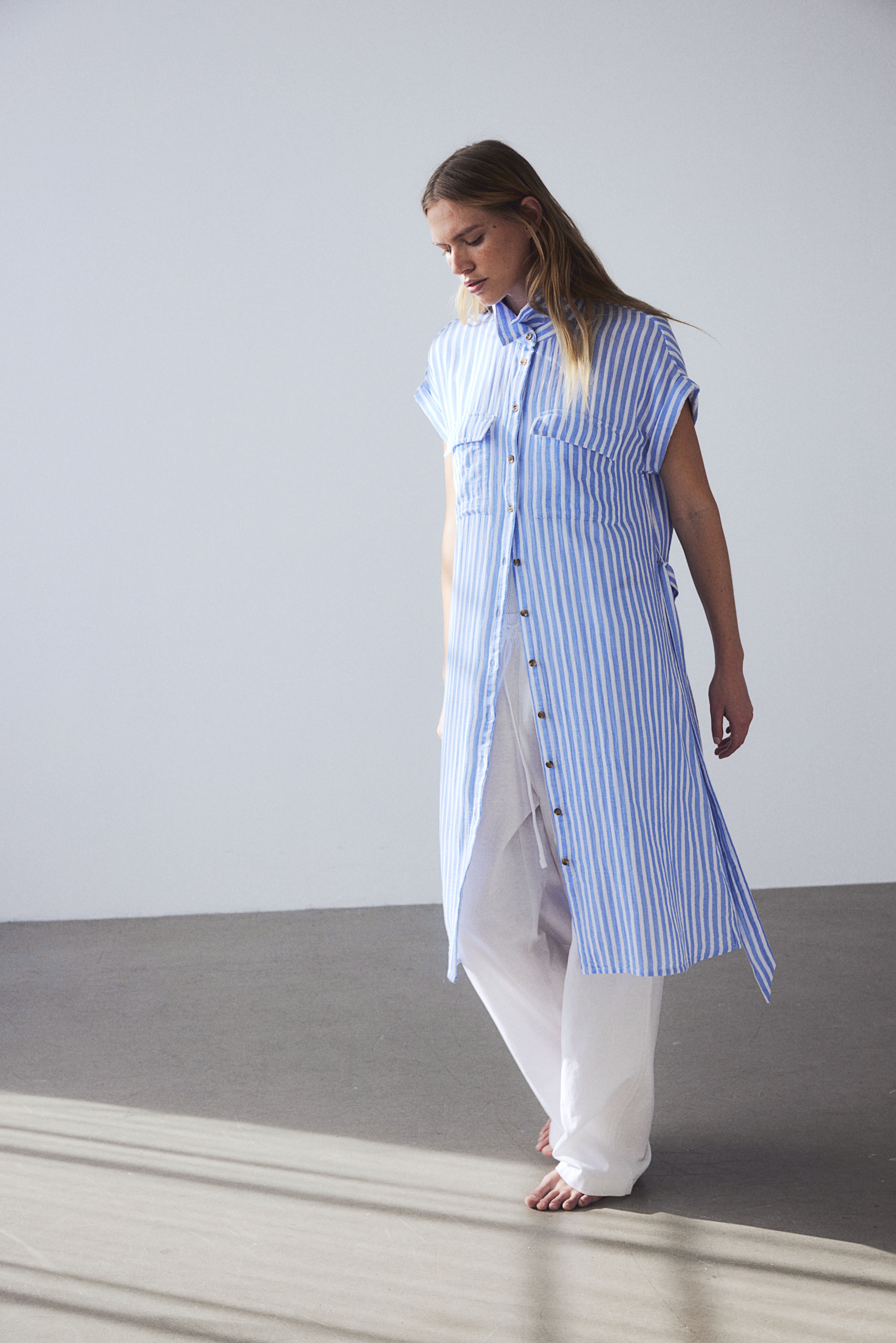 Shirt Dresses Denim Oversized Long Belted H M US