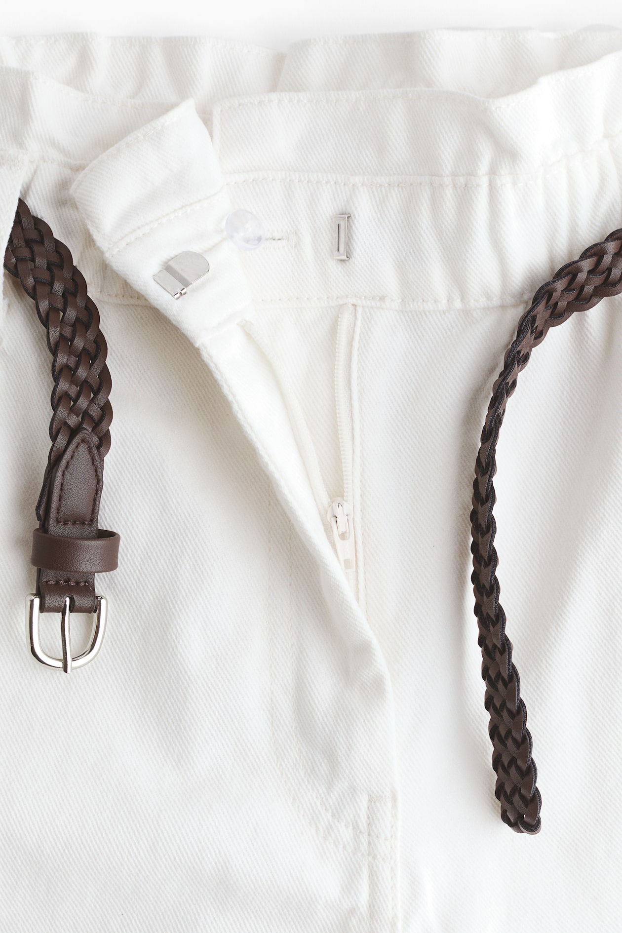 Belted Twill Shorts - image 3