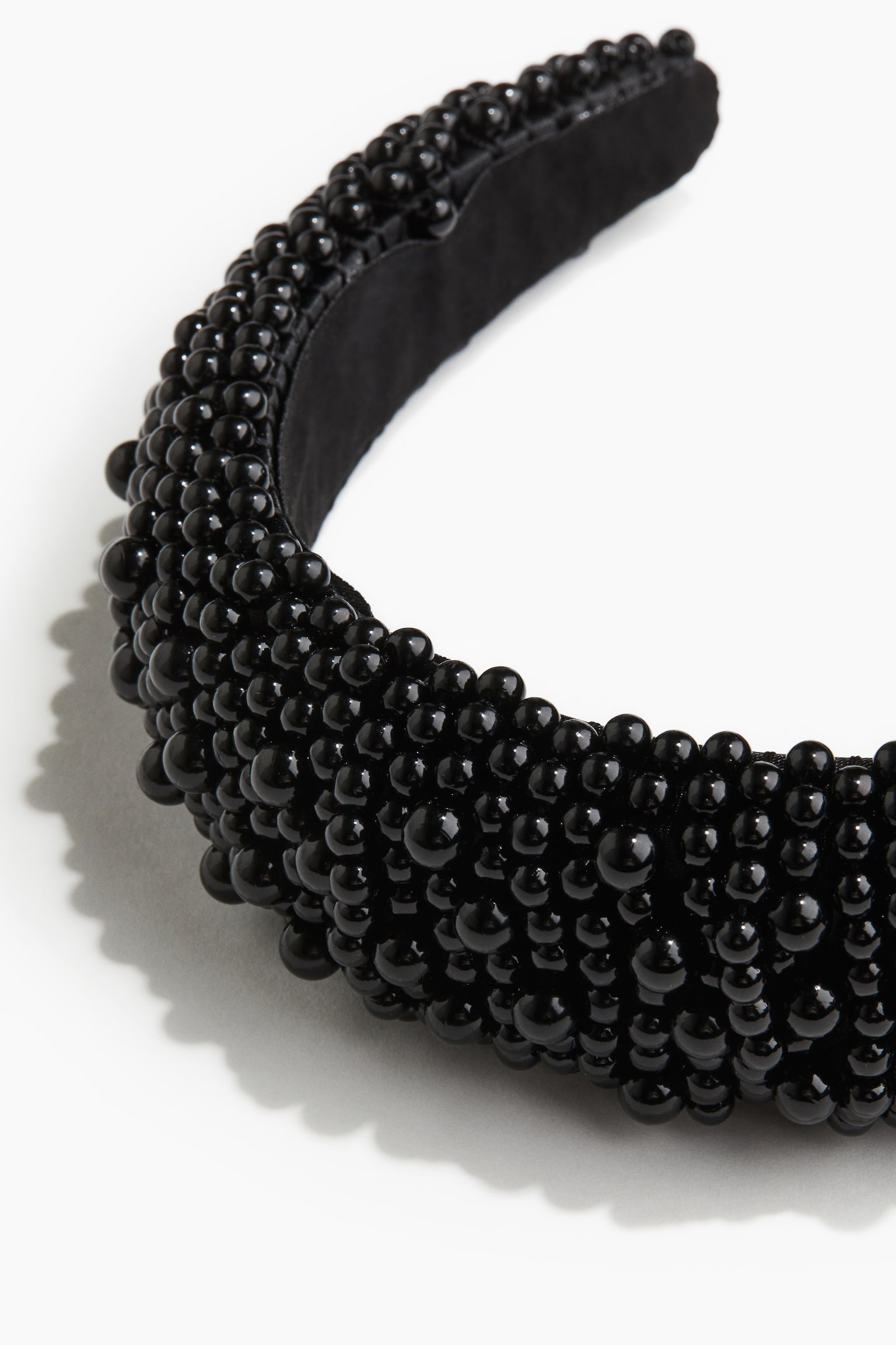 Beaded Alice band - Black - 4