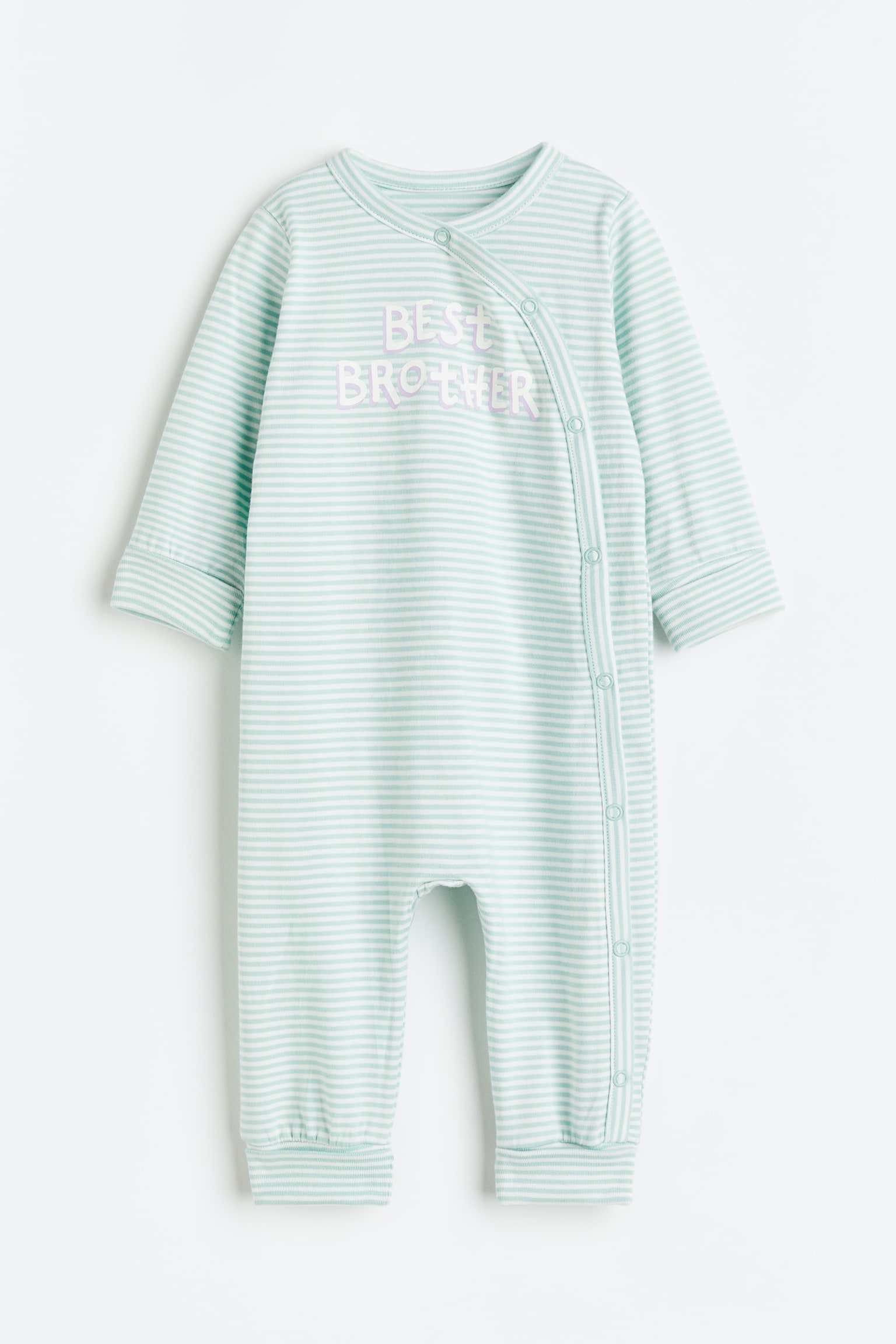 Print Cotton Pyjamas - Light green/Best Brother/Dusky green/Best Brother/Powder pink/Best Sister/Natural white/Pattern/White/Pattern/Light purple/Best Sister - 1