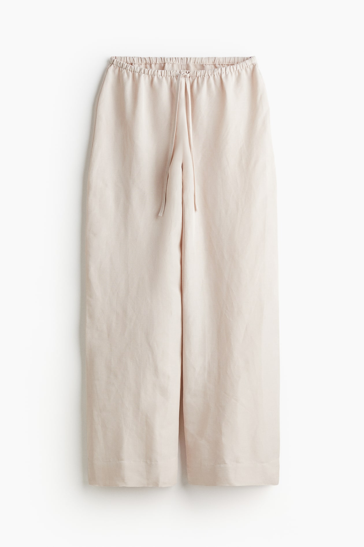 Linen-blend Pajama Pants - Light beige - Ladies | H&M US