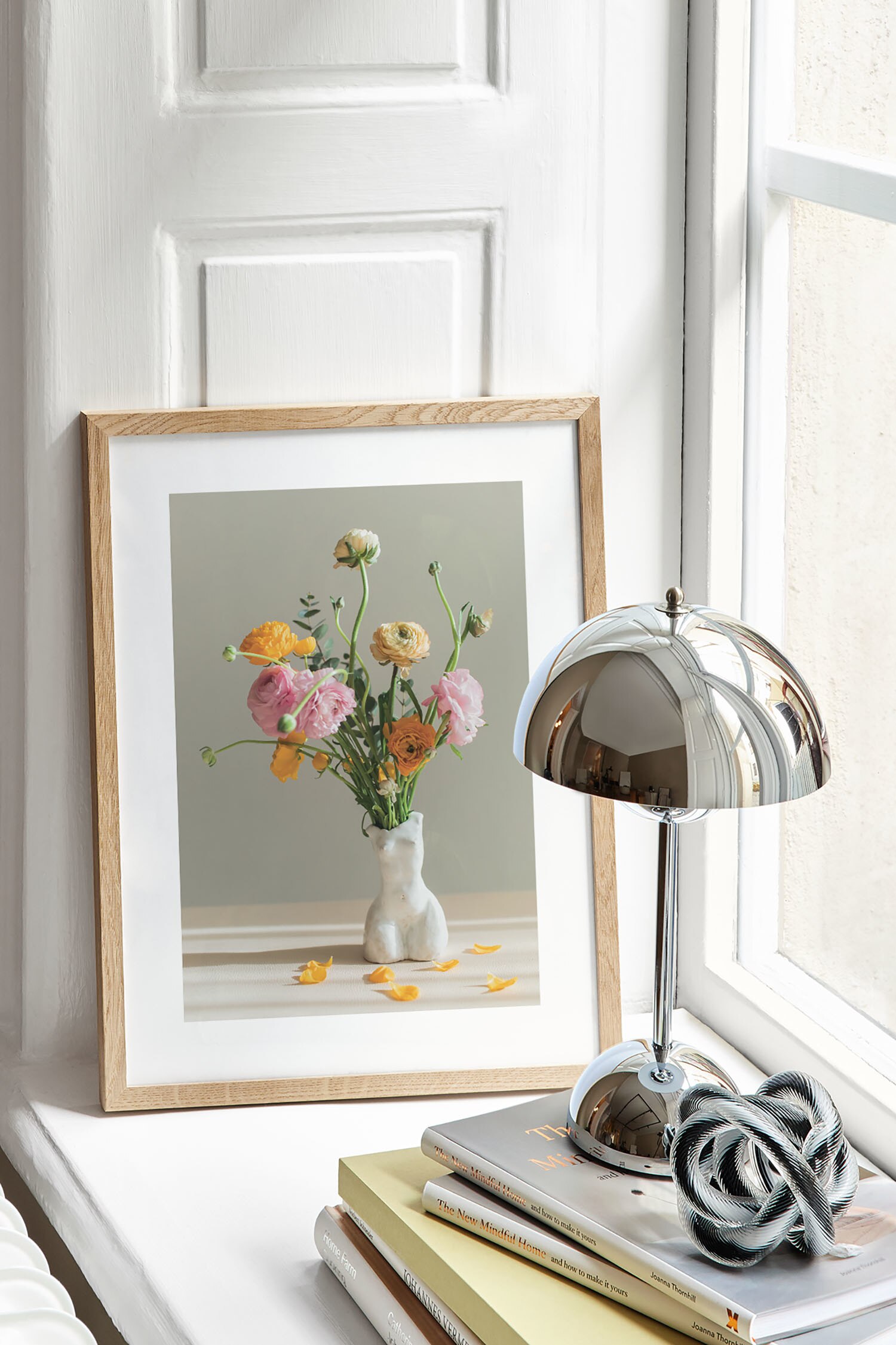 Flower Still Life Poster - Orange/pink
