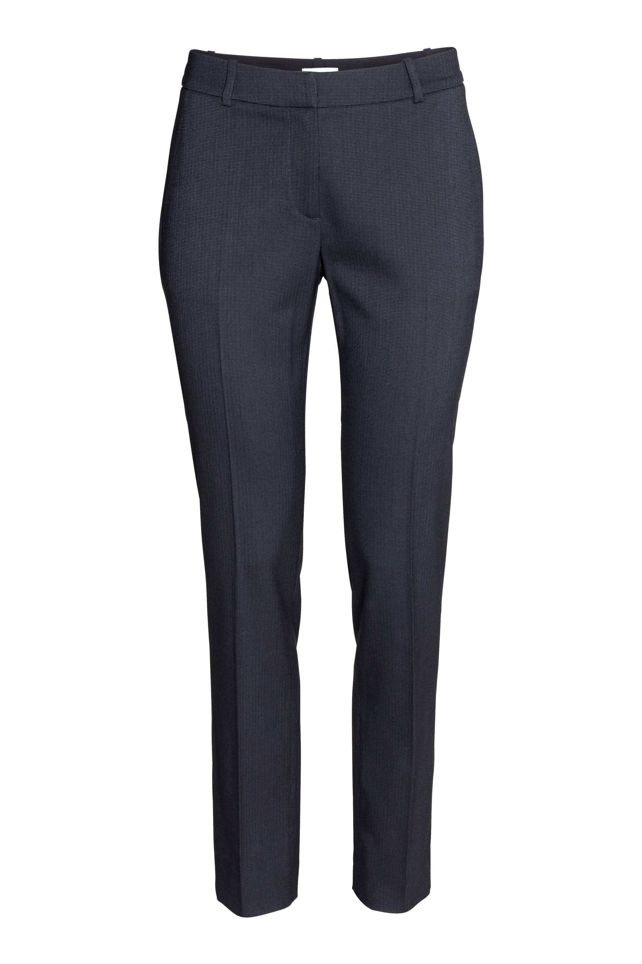 Agrandir l'image: Pantalon de tailleur - Bleu foncé/motif - FEMME | H&M FR 1