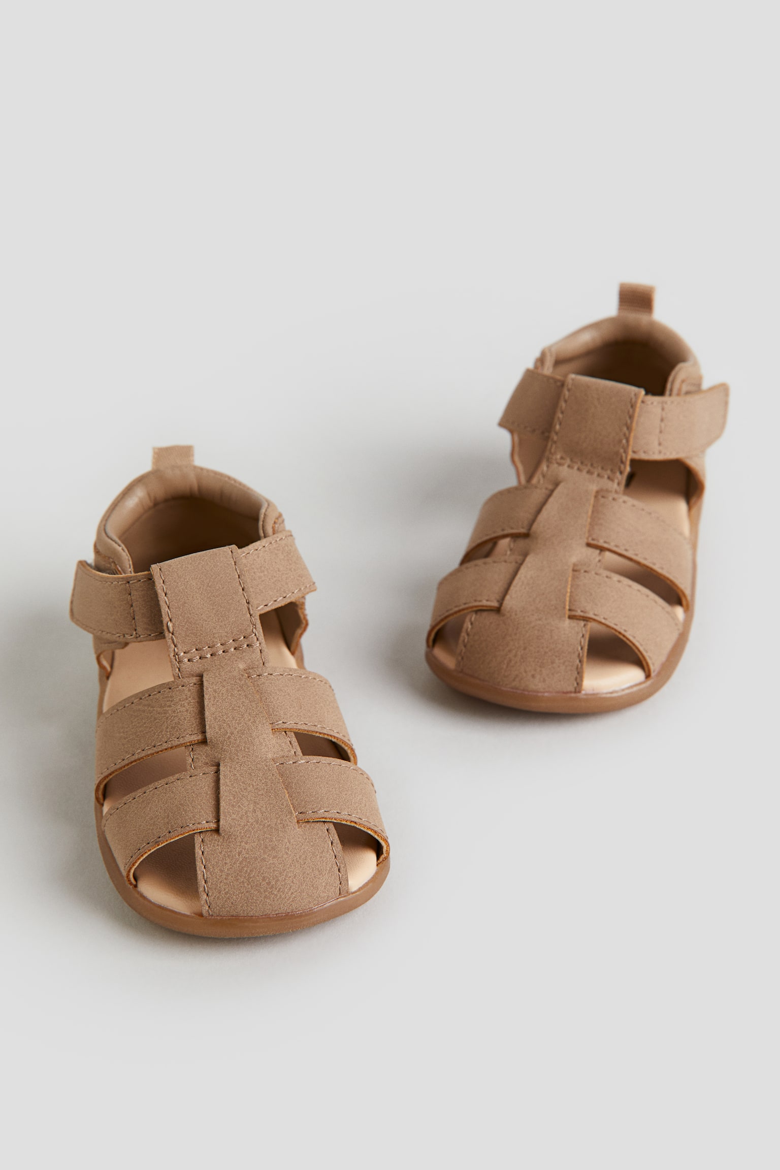 Strappy Sandals - Dark beige/White - 3