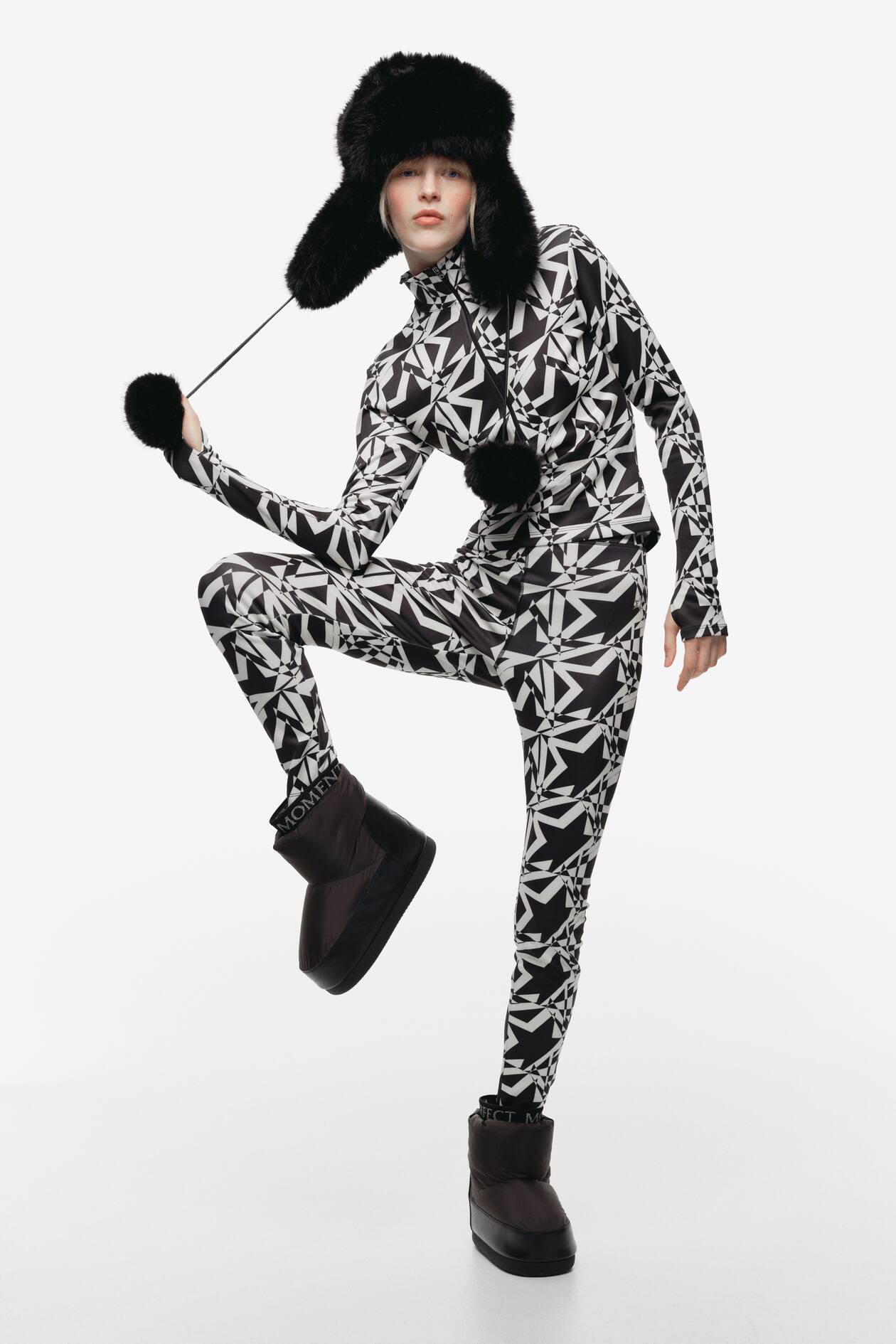 Printed Mock Turtleneck Top - image 2