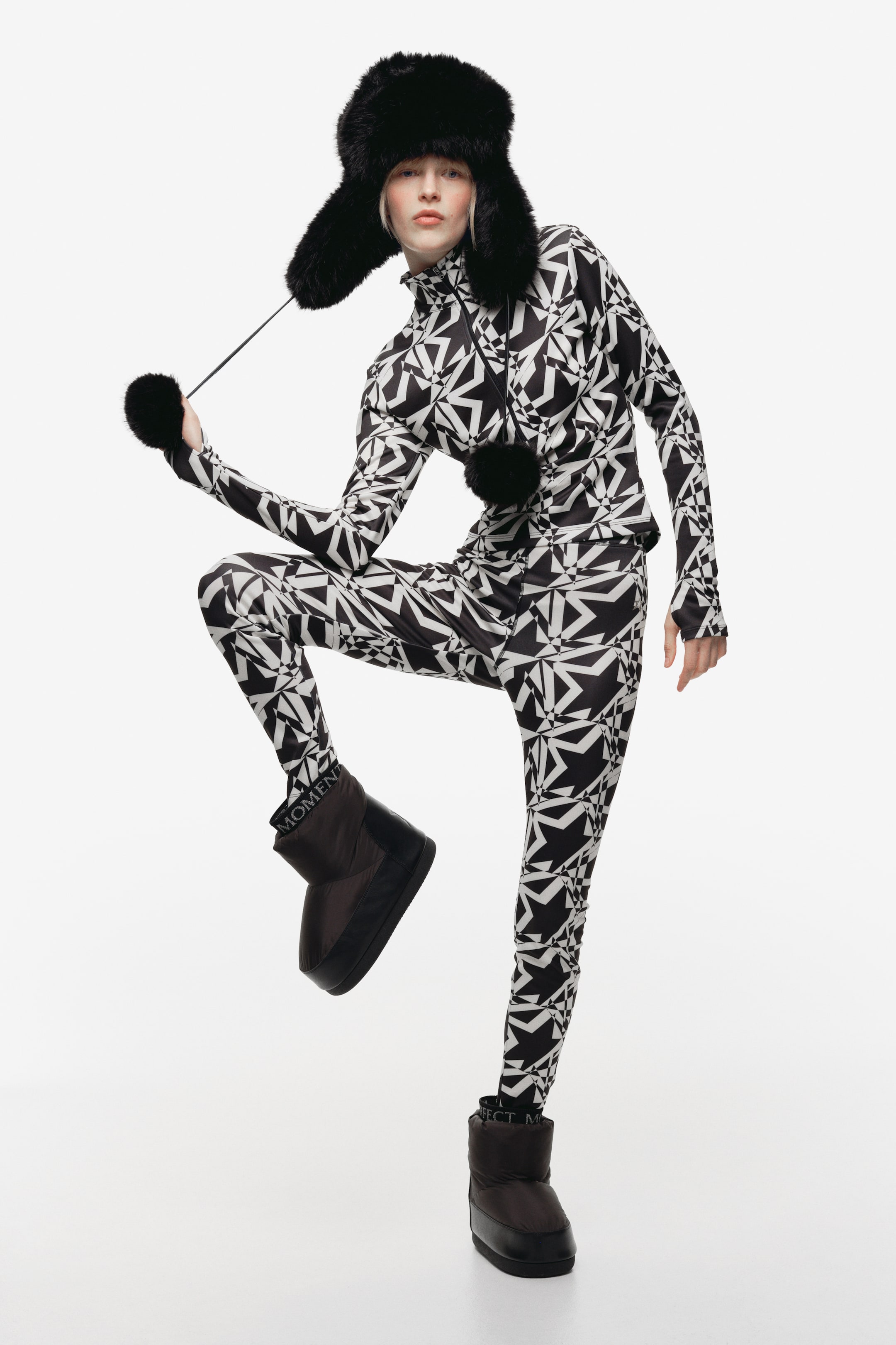 View larger image: Printed turtleneck top - Black/White - Ladies | H&M GB 2