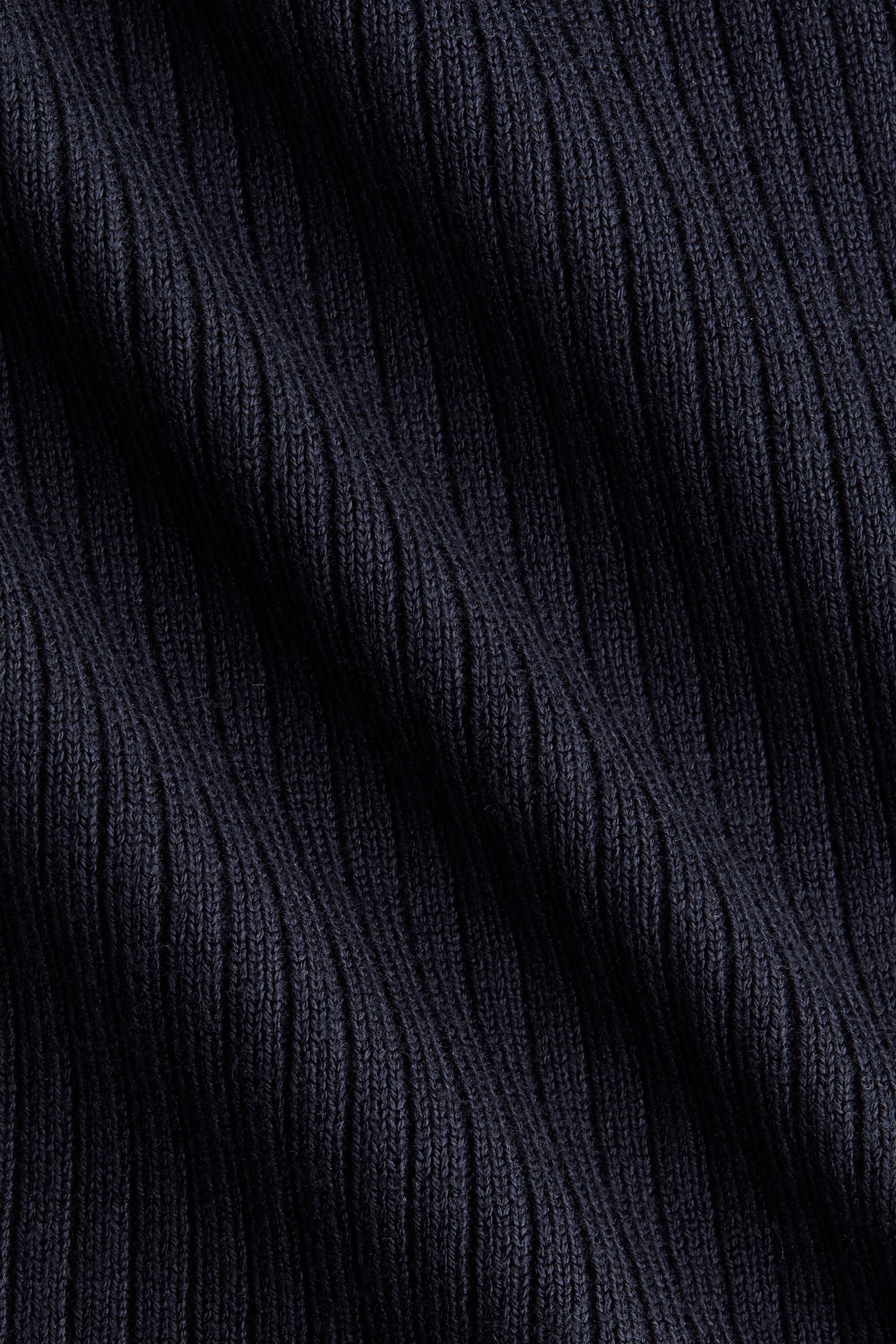 Женский топ H&M Rib-Knit Mock Turtleneck Top, цвет: Тёмно-синий — фото 6