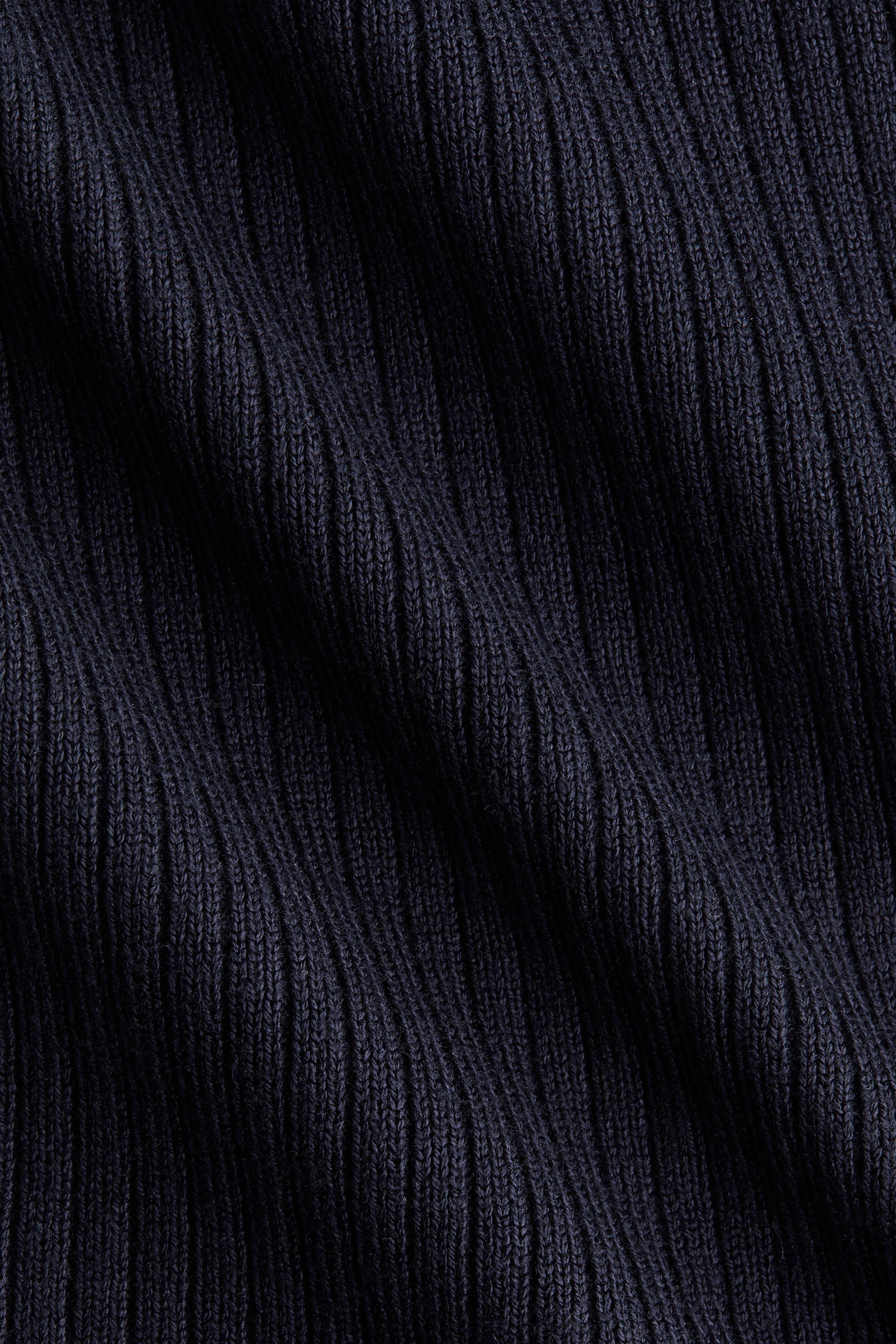 Rib-Knit Mock Turtleneck Top