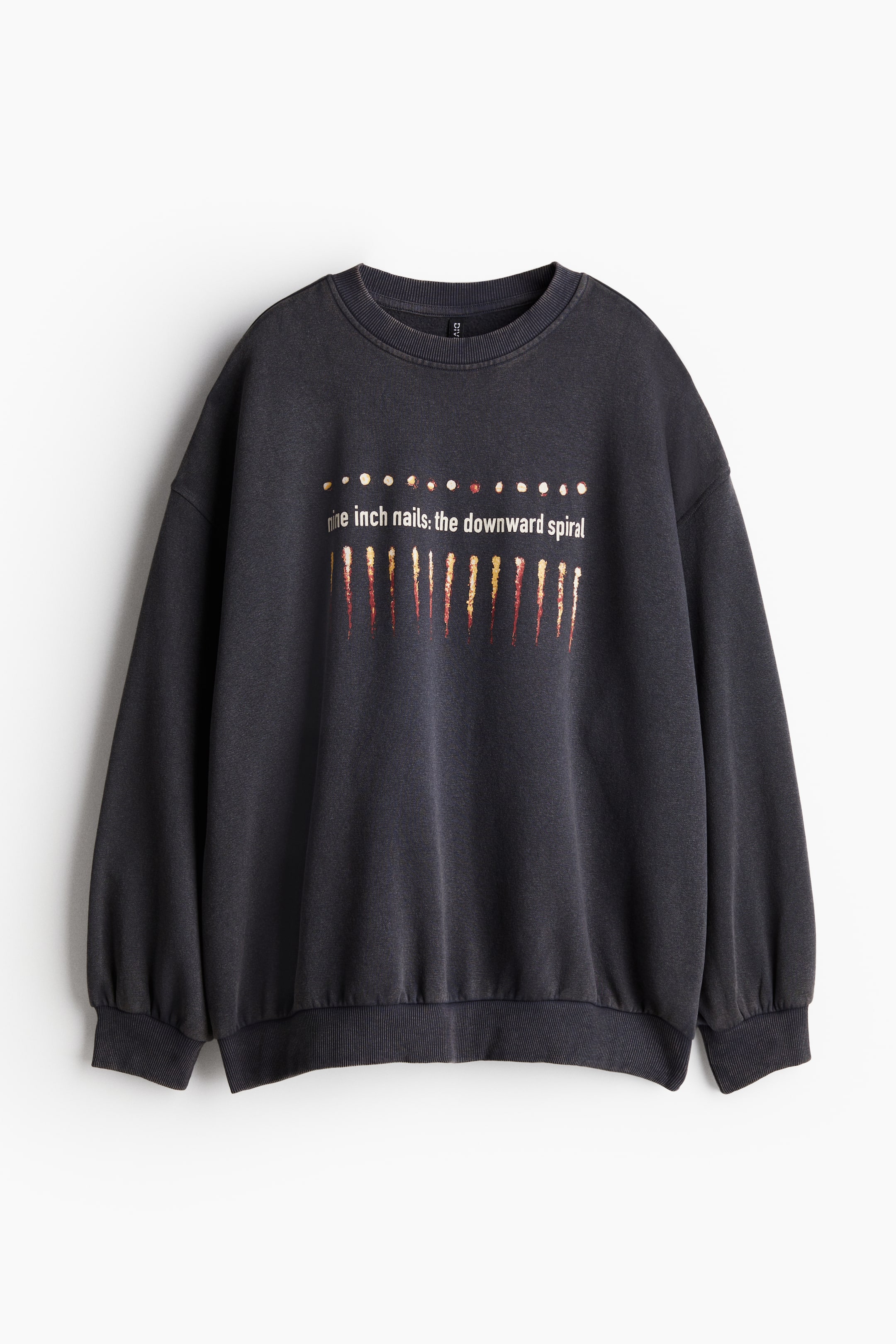 Oversized Printed Sweatshirt - Dark gray/Nine Inch Nails - Ladies | H&M US 5