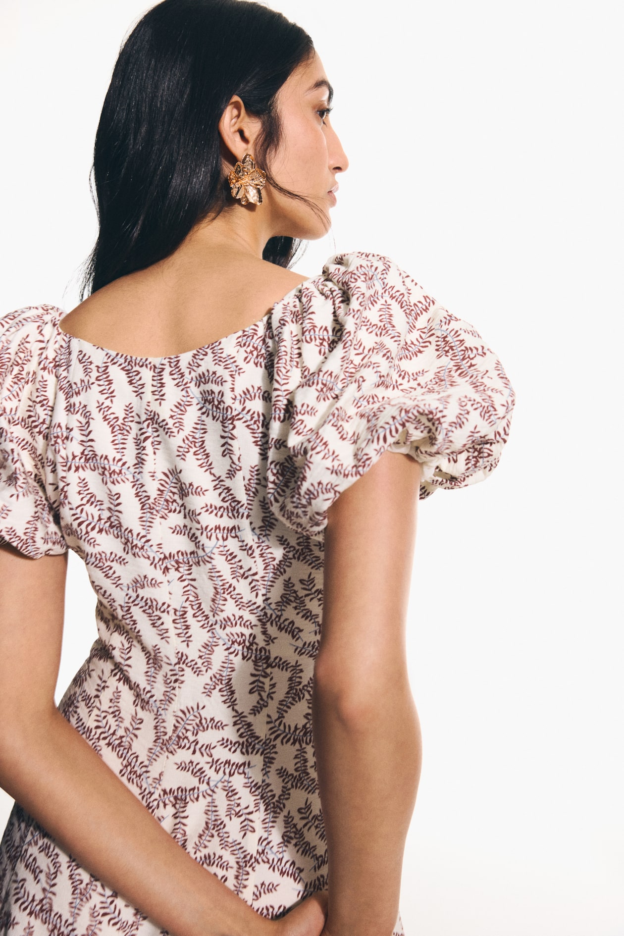 Balloon-Sleeved Dress - image 2