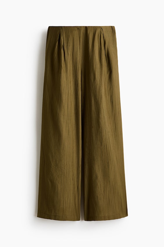 Женские брюки H&M Crinkled Viscose-Blend Pants