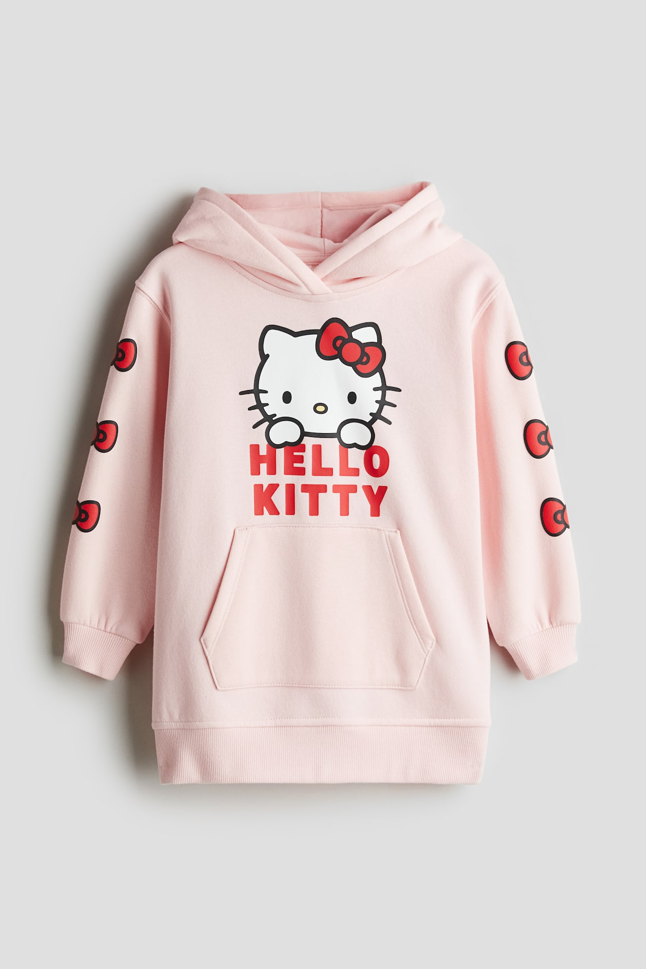 Light pink/Hello Kitty Hooded sweatshirt dress for kids | H&M