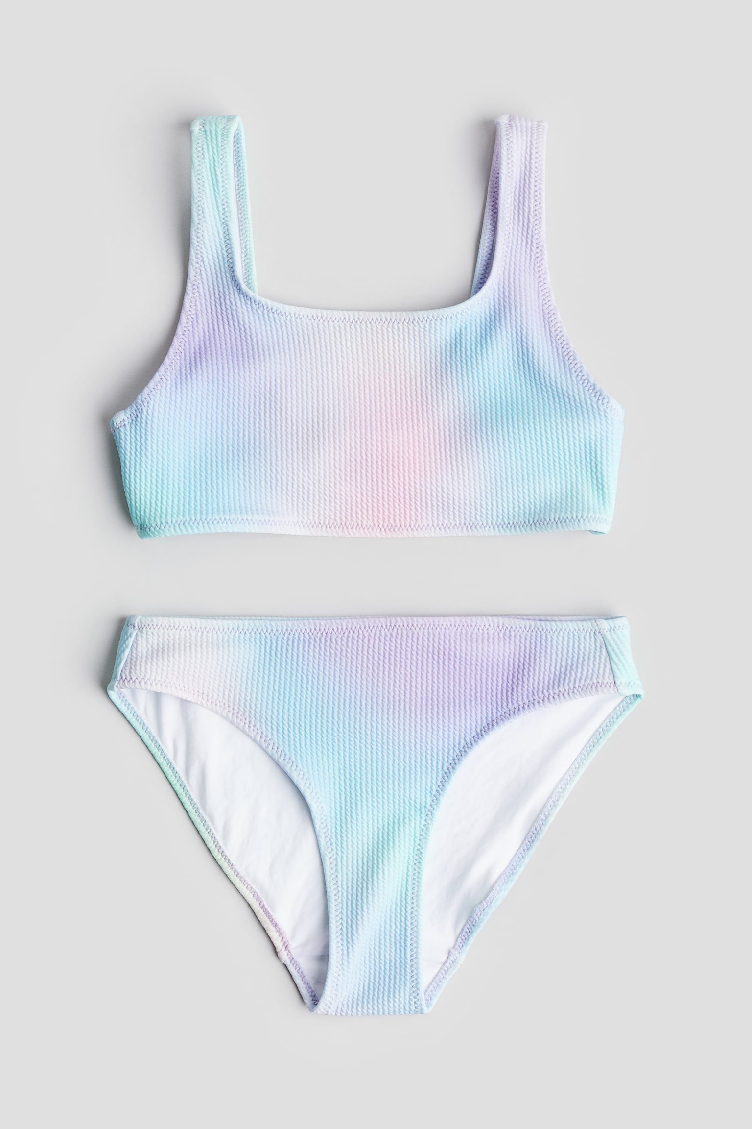 Textured Bikini - Light purple/Tie-dye/Light purple/Pastel blue/Orange/Orange/Black - 1