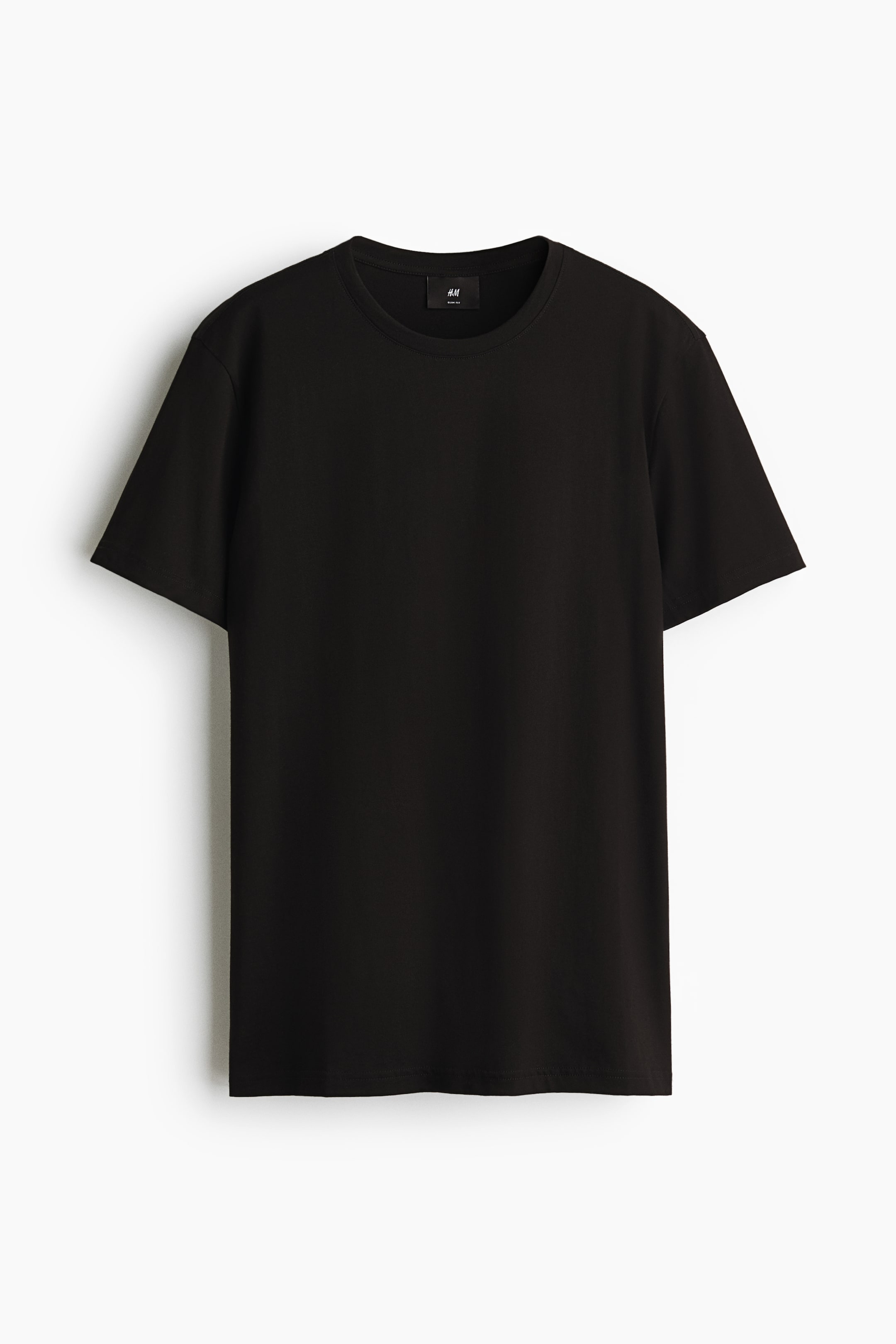 拡大画像を表示: スリムフィット ピマコットンTシャツ - ブラック - Men | H&M JP 5