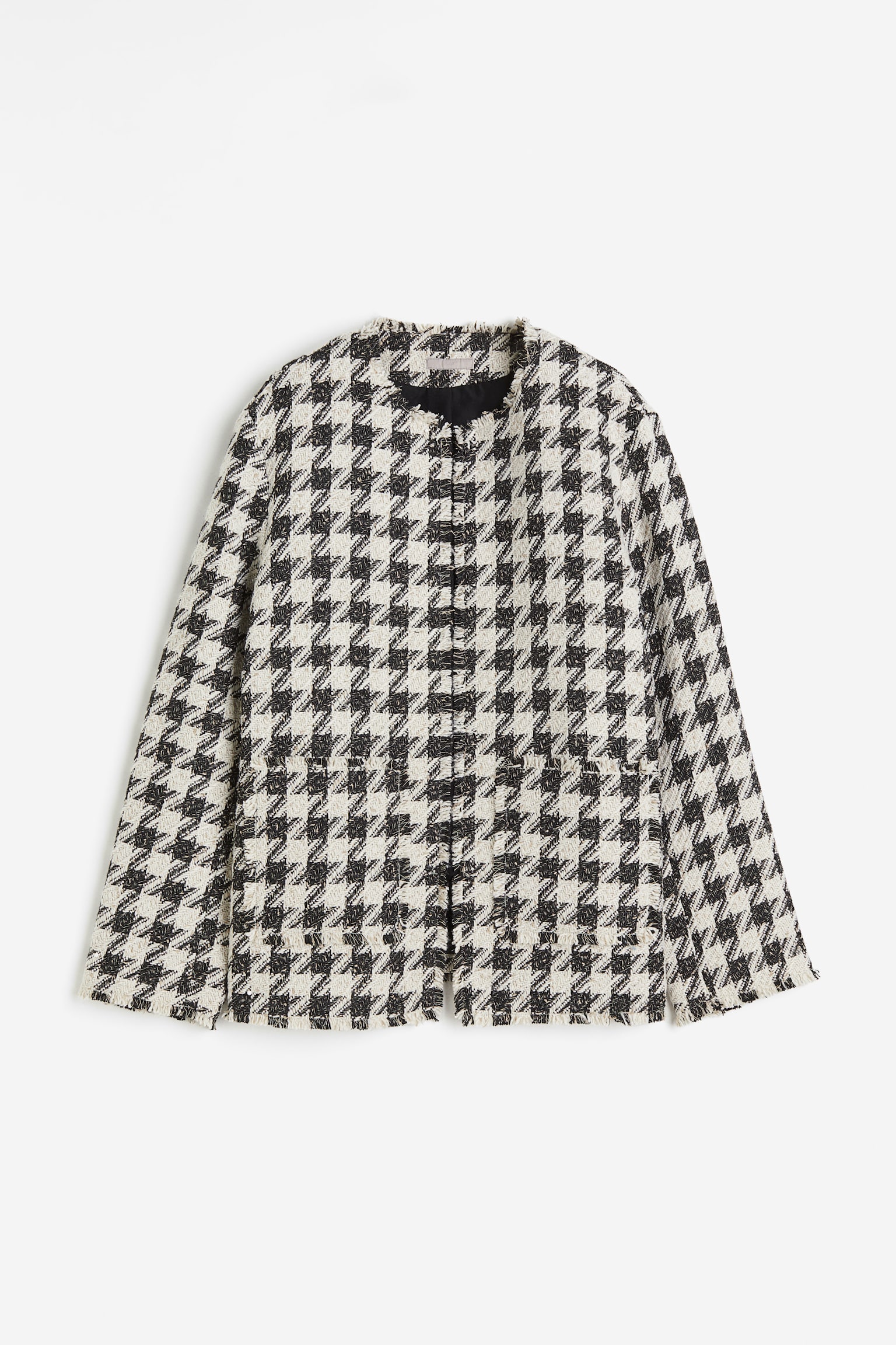 Oversized jacket - Dark grey/Checked/Cream/Checked - 1