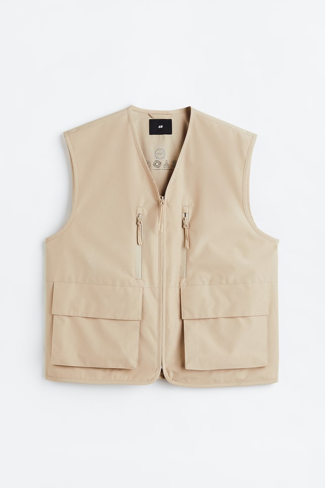 Relaxed Fit Water-repellent gilet - Beige - 2