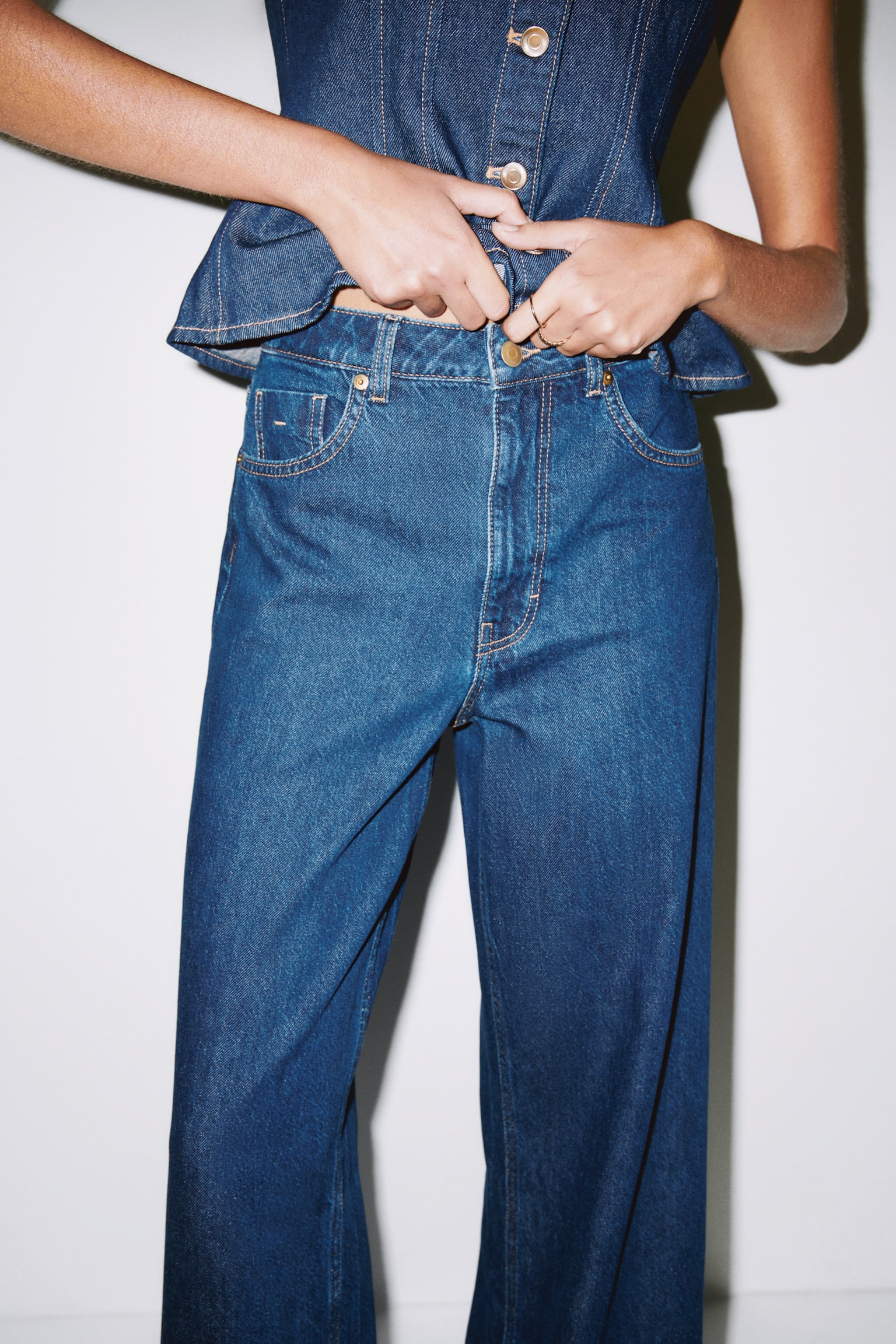 Wide Ultra High Jeans - Azul denim escuro/Azul denim/Preto denim/Cinzento denim claro - 3