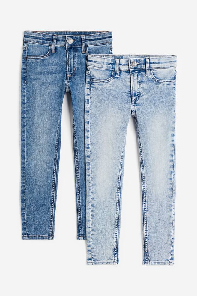 2-pack Superstretch Skinny Fit Jeans - Light denim blue/Denim blue - 1