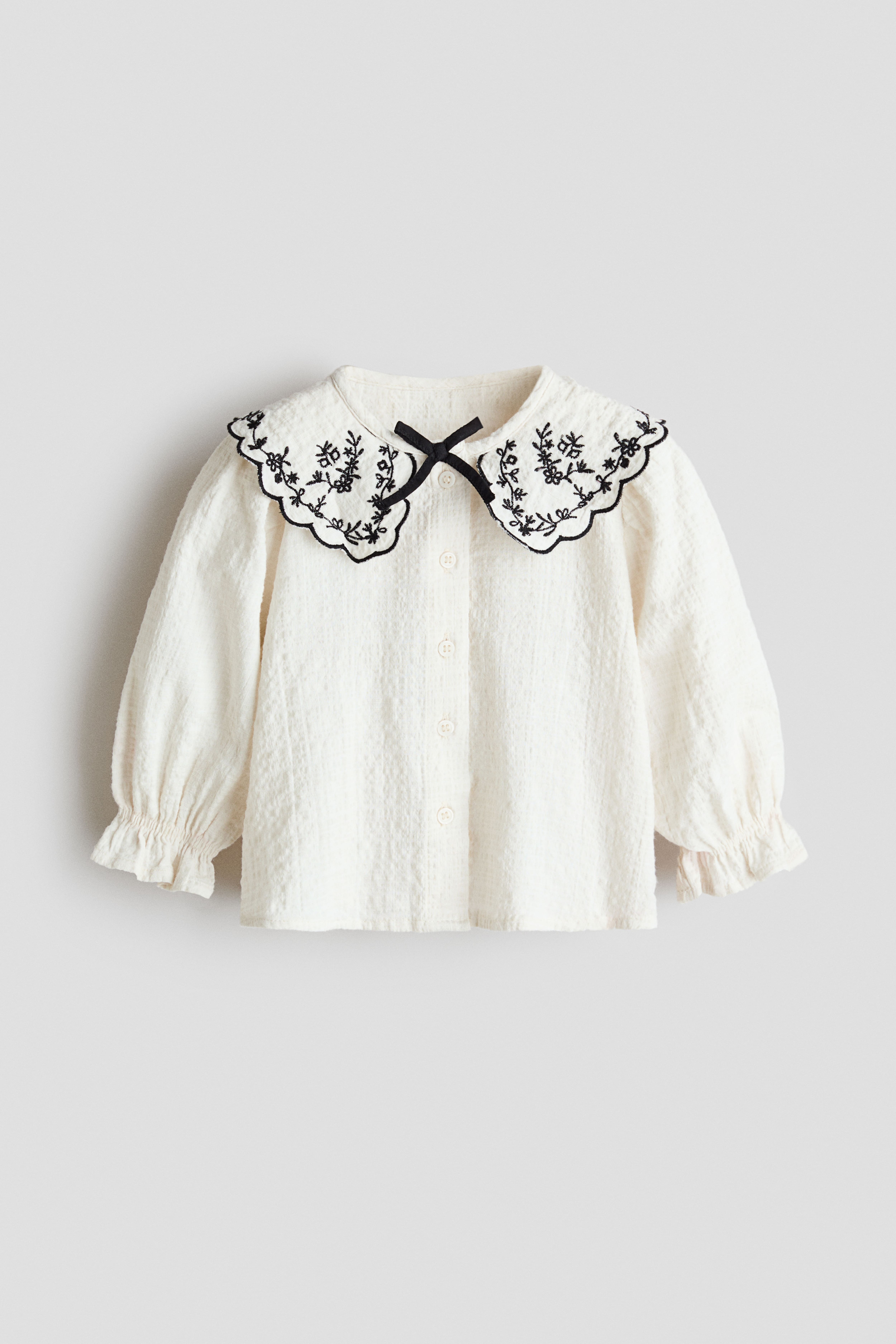 Blouse en coton avec détails brodés