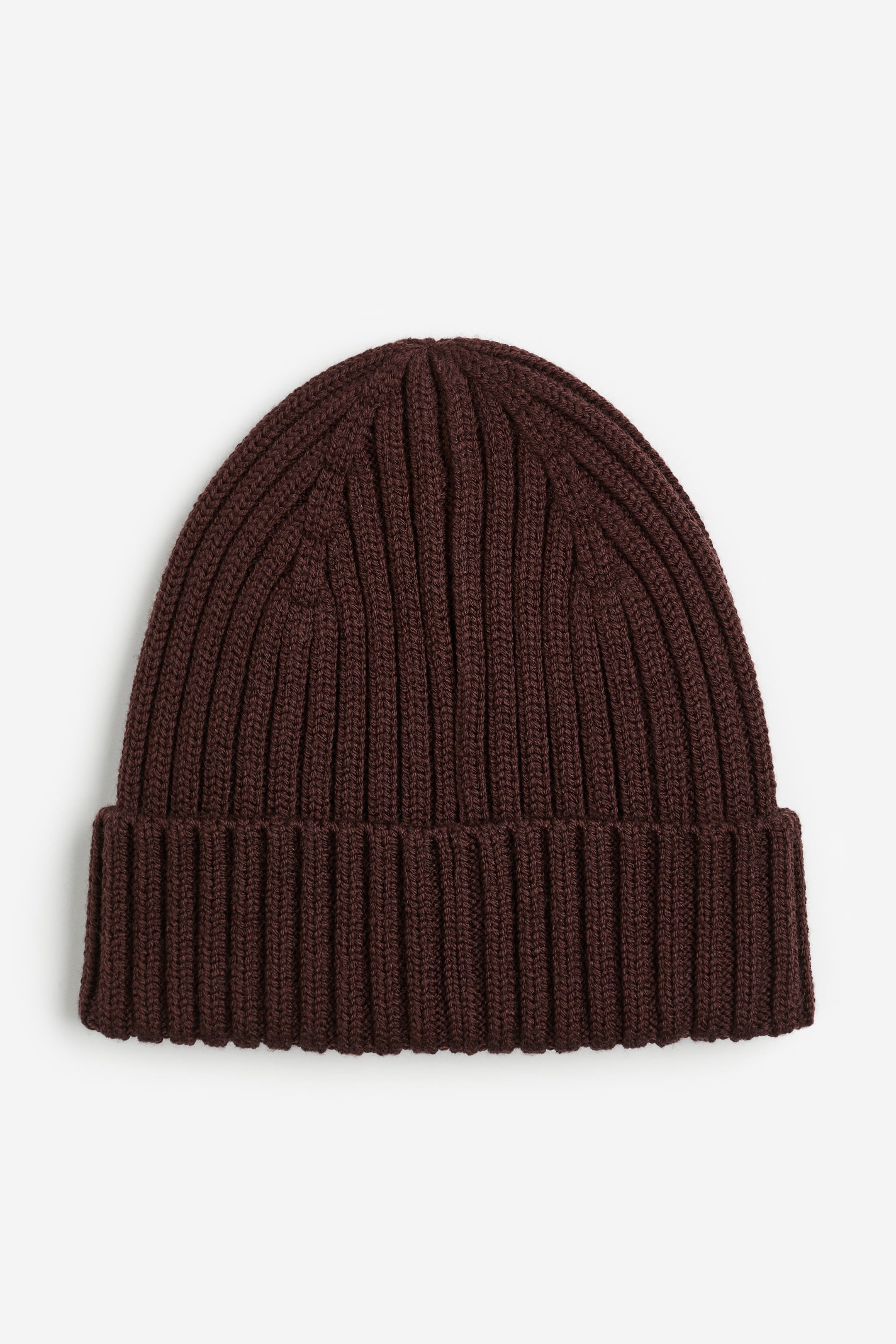 Rib-knit Wool Beanie