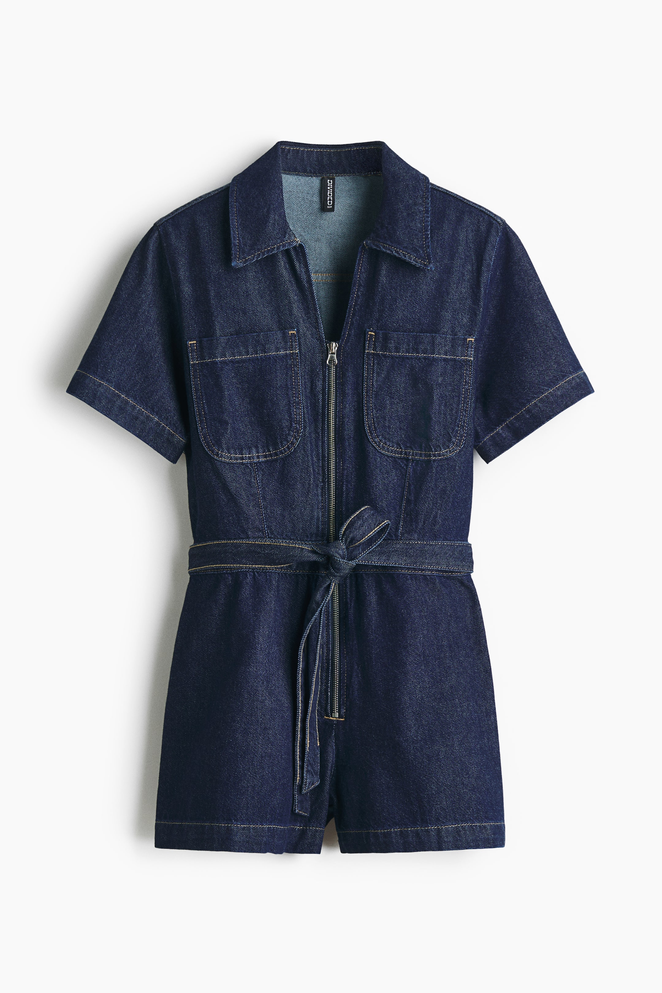 View larger image: Denim playsuit - Dark denim blue - Ladies | H&M IN 1