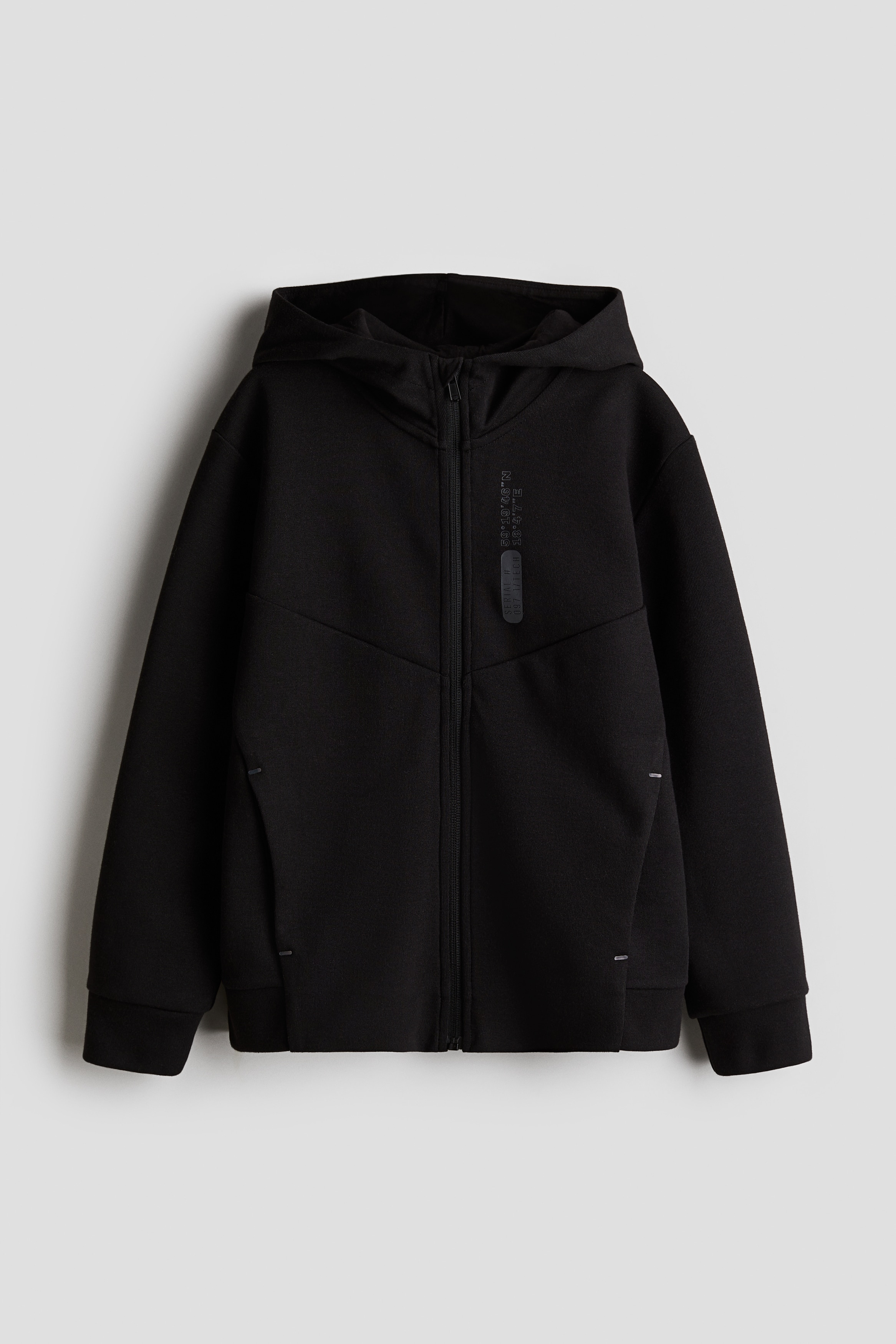 Heavy jersey zip-through hoodie - Black - Kids | H\u0026M IN