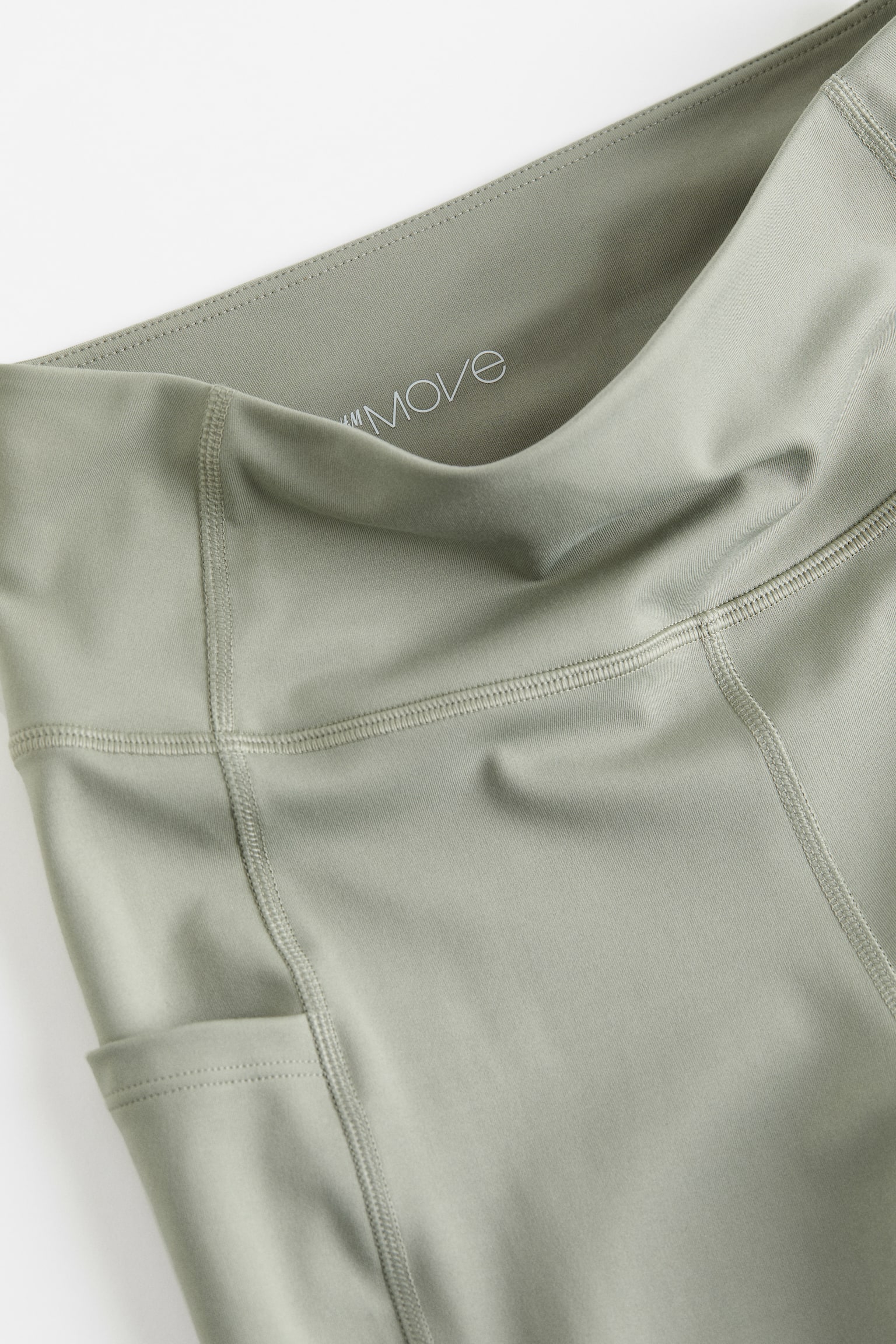 DryMove™ Pocket Detail Activewear Leggings - Light khaki green/Black/Dark green/Light blue/Light beige/Bubblegum pink/Light khaki green - 2