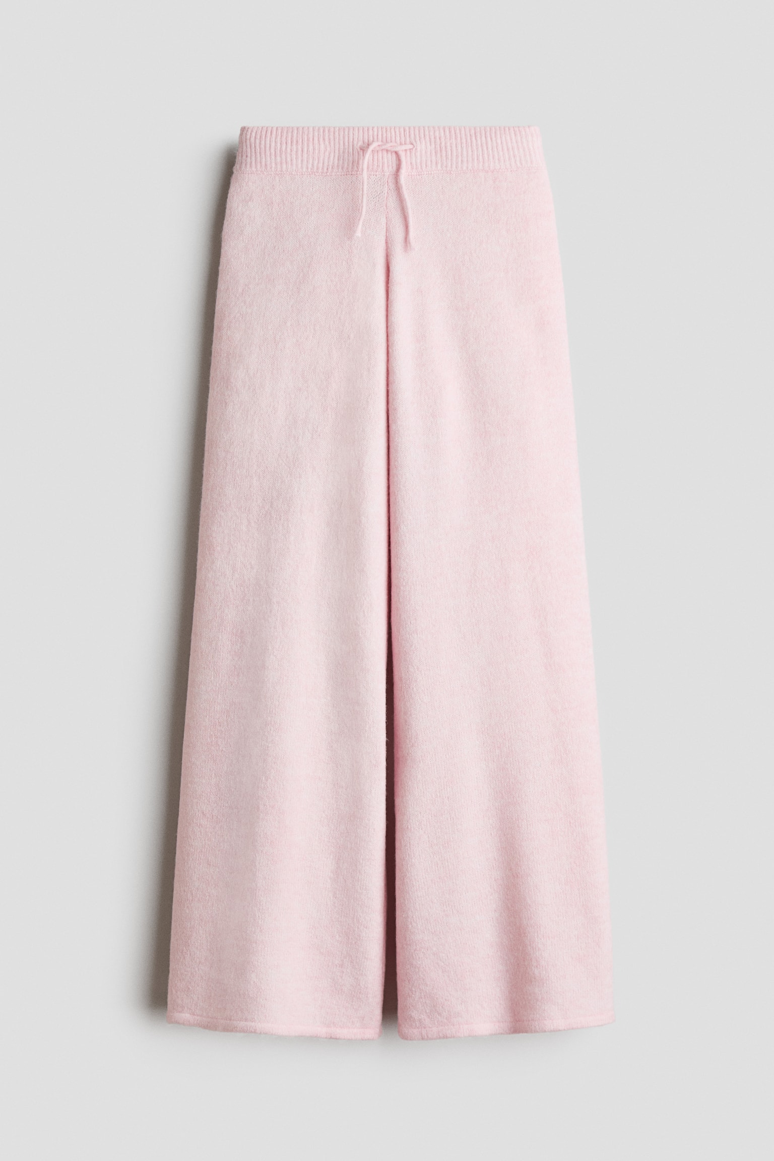 Joggers in maglia fine - Rosa chiaro/Grigio chiaro mélange