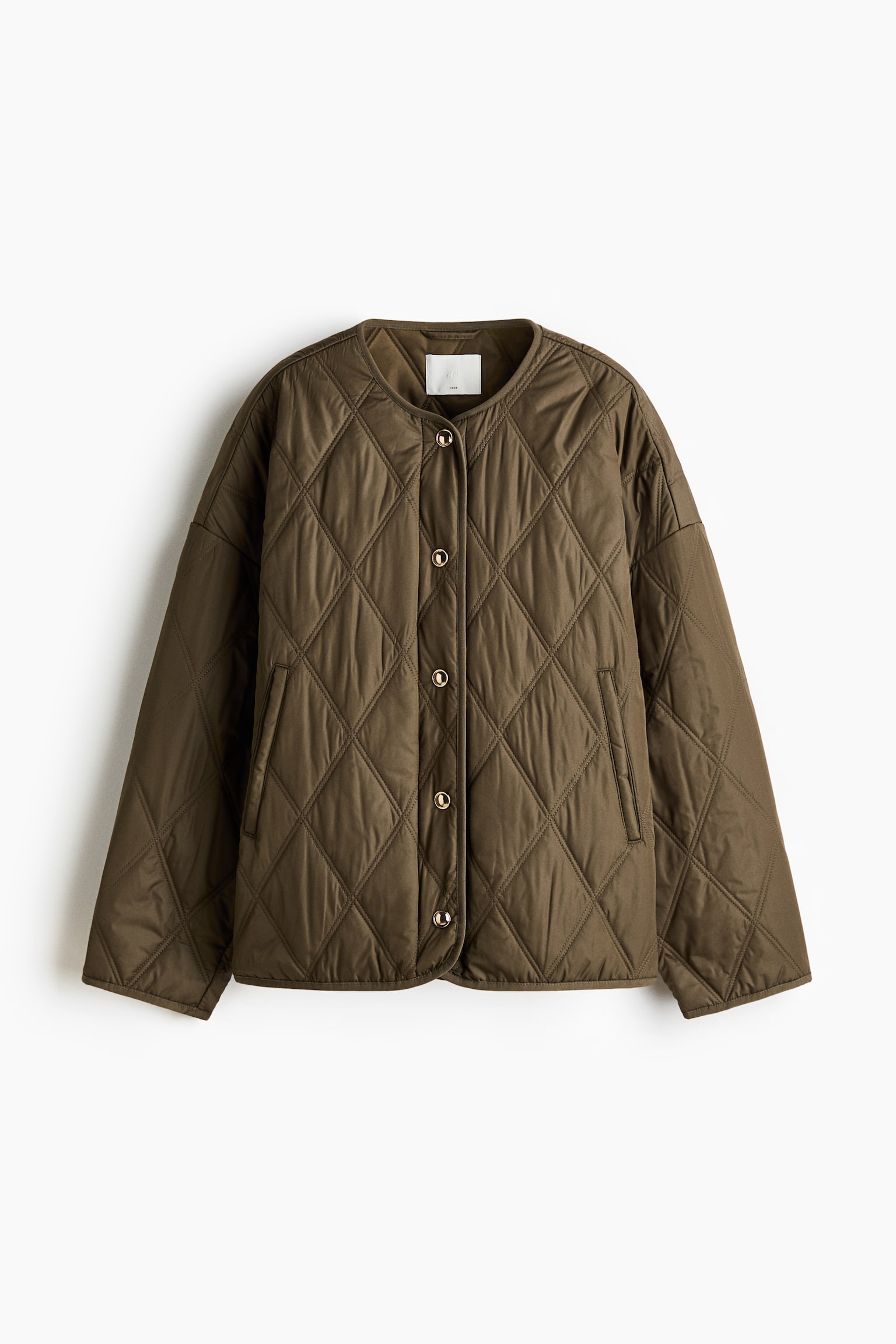 MAMA Before & After Quilted babywearing jacket - Dark khaki green/Cream - 4