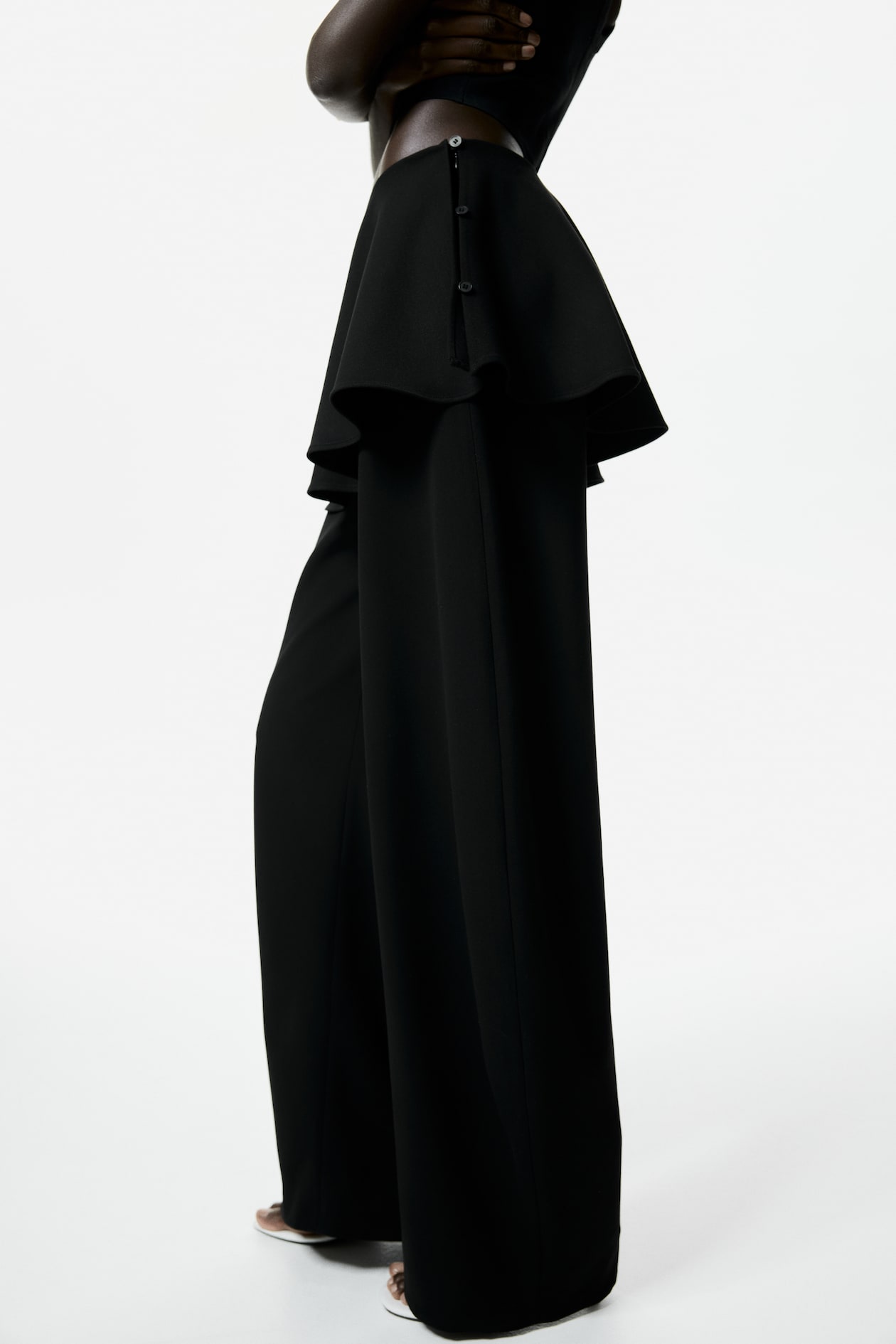 Skirt-Layered Barrel-Leg Pants - image 3