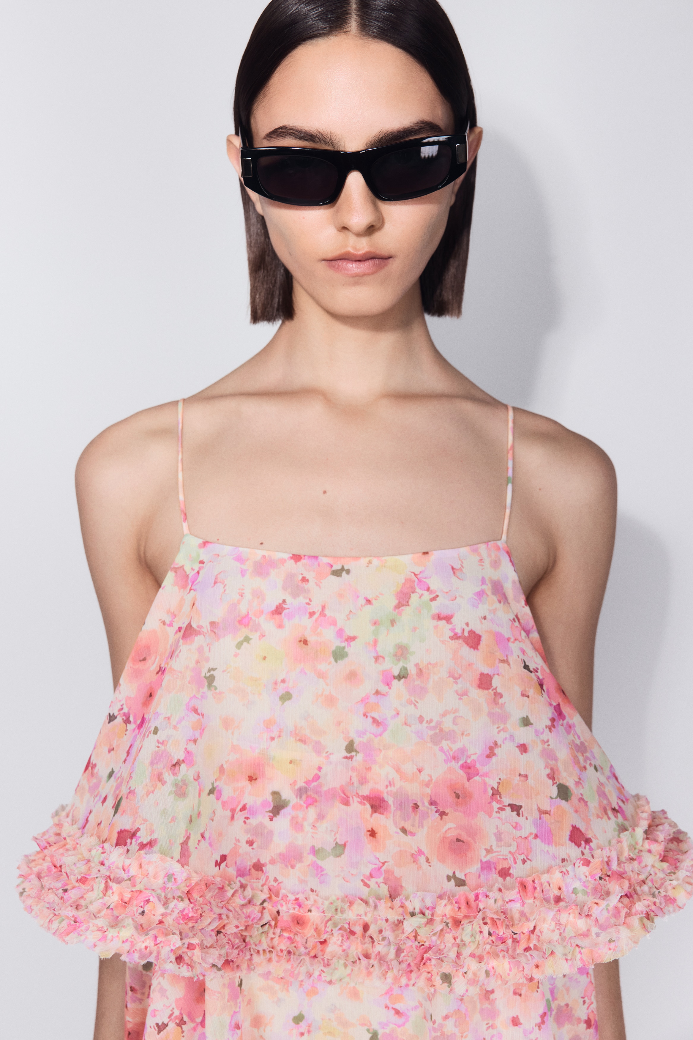 h&m pink ruffle dress Giambattista Valli For H&M Long Silk Pink Dress Size 14