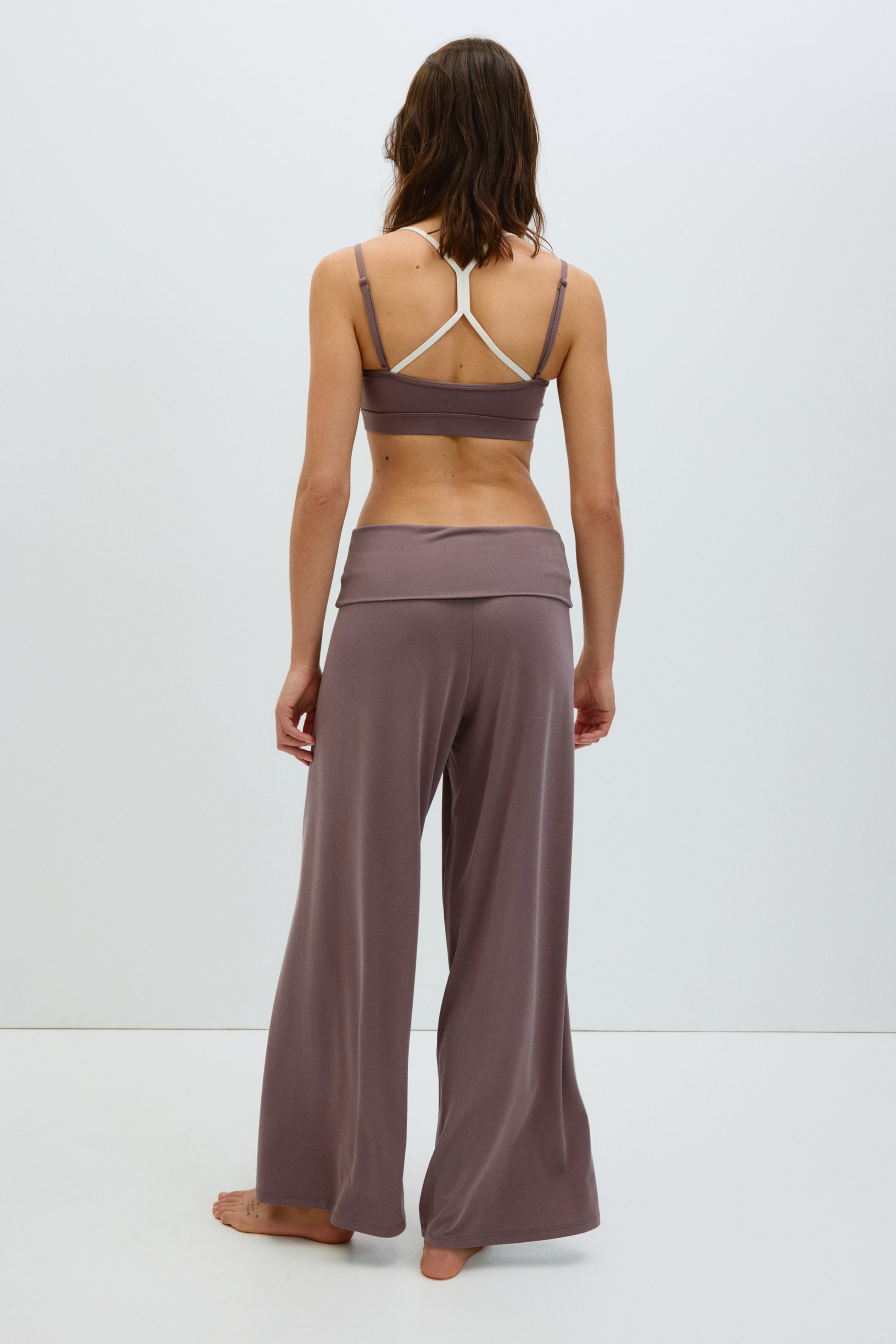 Foldover-Waist Yoga Pants