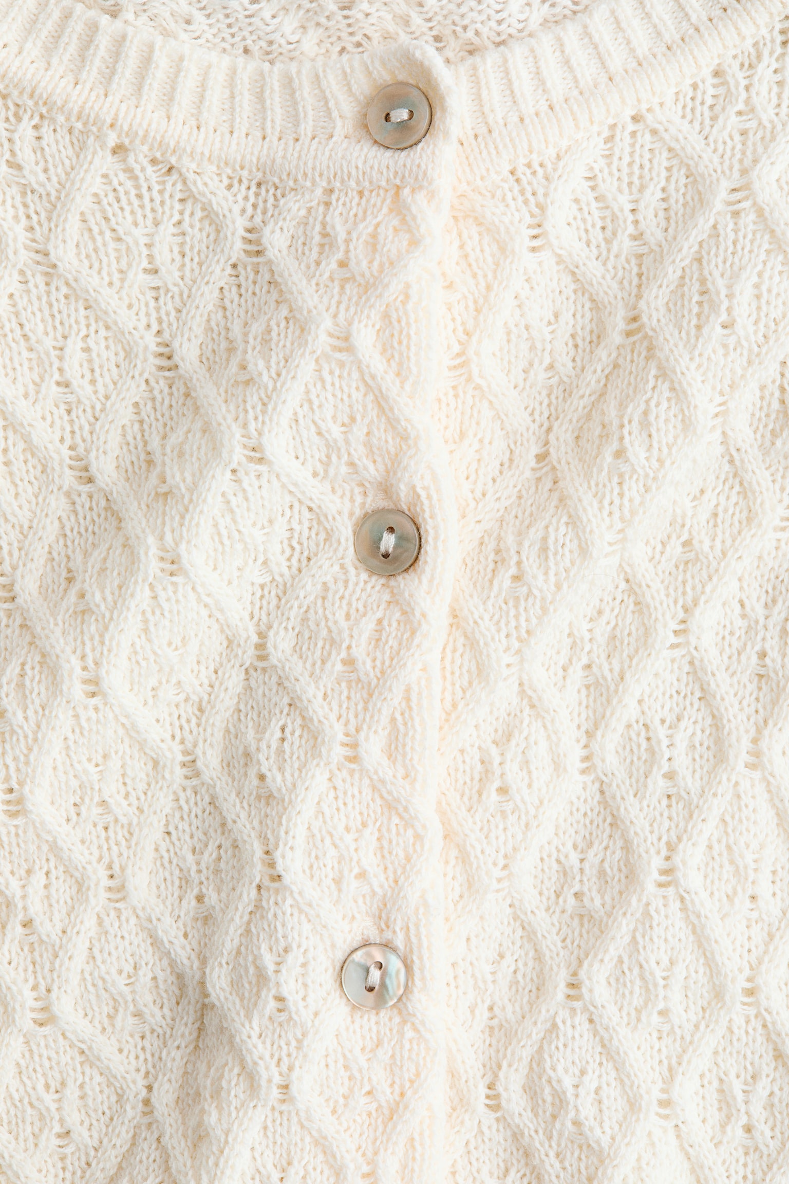 Piontelle-knit cotton cardigan - Cream - 2