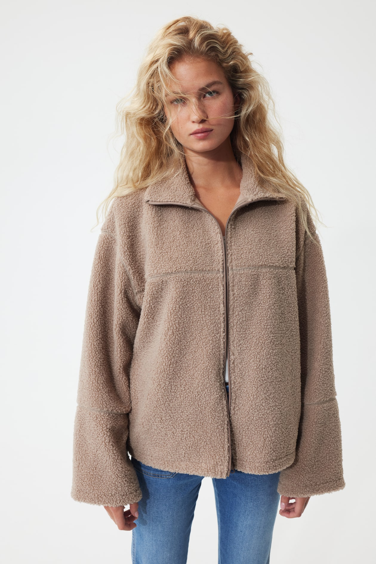 Half-Zip Teddy Fleece Jacket - image 3