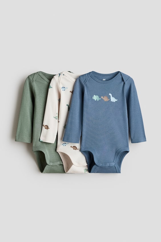 Боди Shoulders для детей, хлопок, 3 шт. — H&M