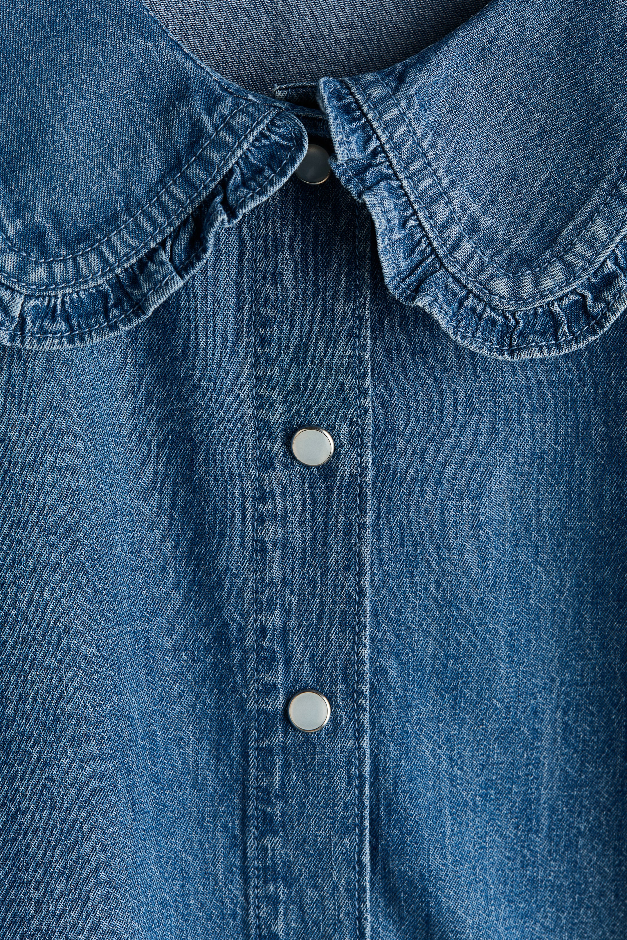 Детские блузки H&M Denim Blouse with Collar — фото 5