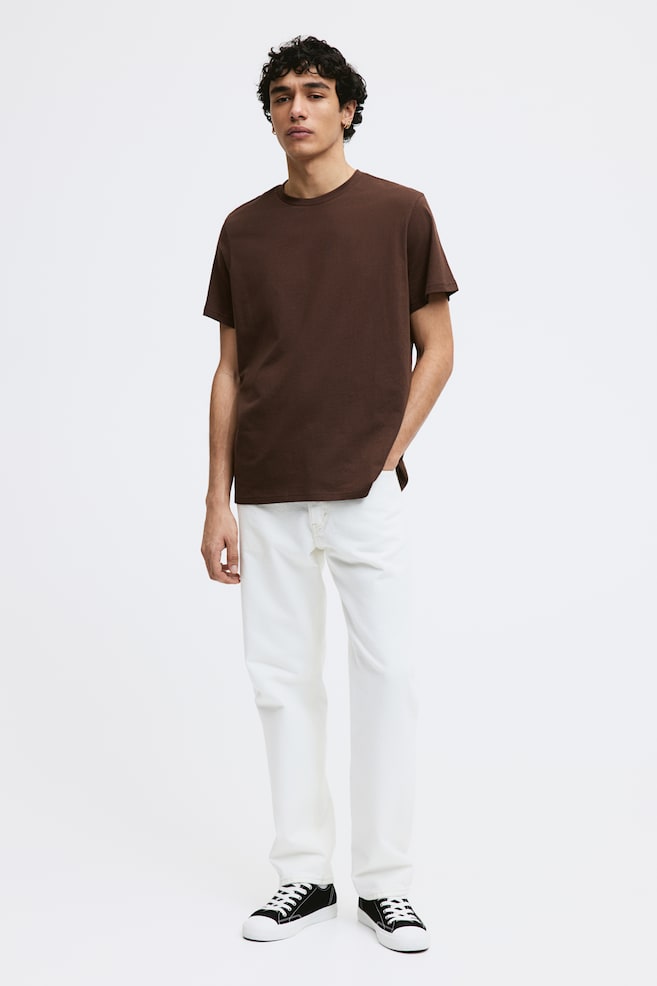 Regular Fit T-shirt - Brown/White/Black/Grey marl/dc/dc/dc/dc/dc/dc/dc - 4