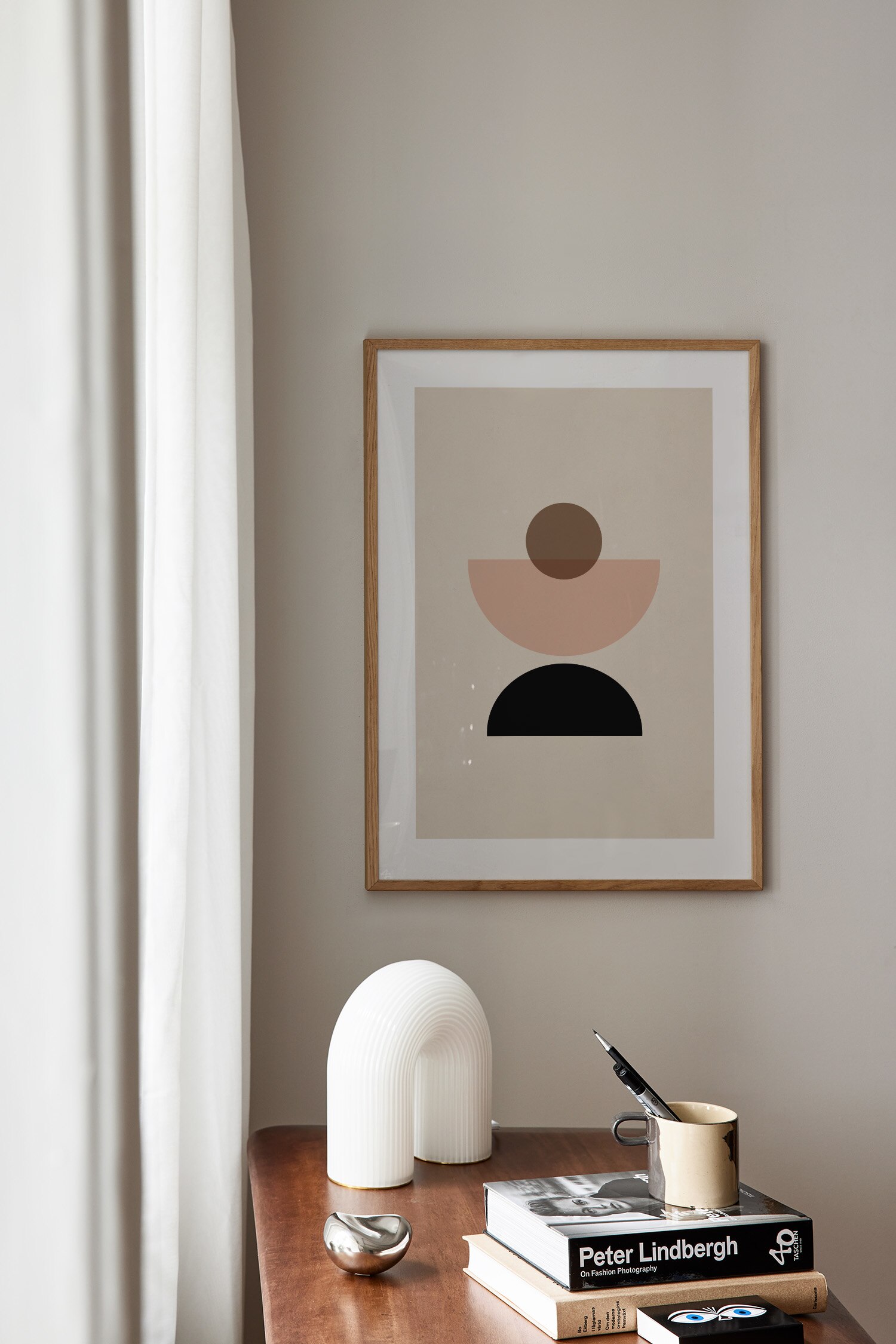 Balance Forms Plakat - Beige/sort