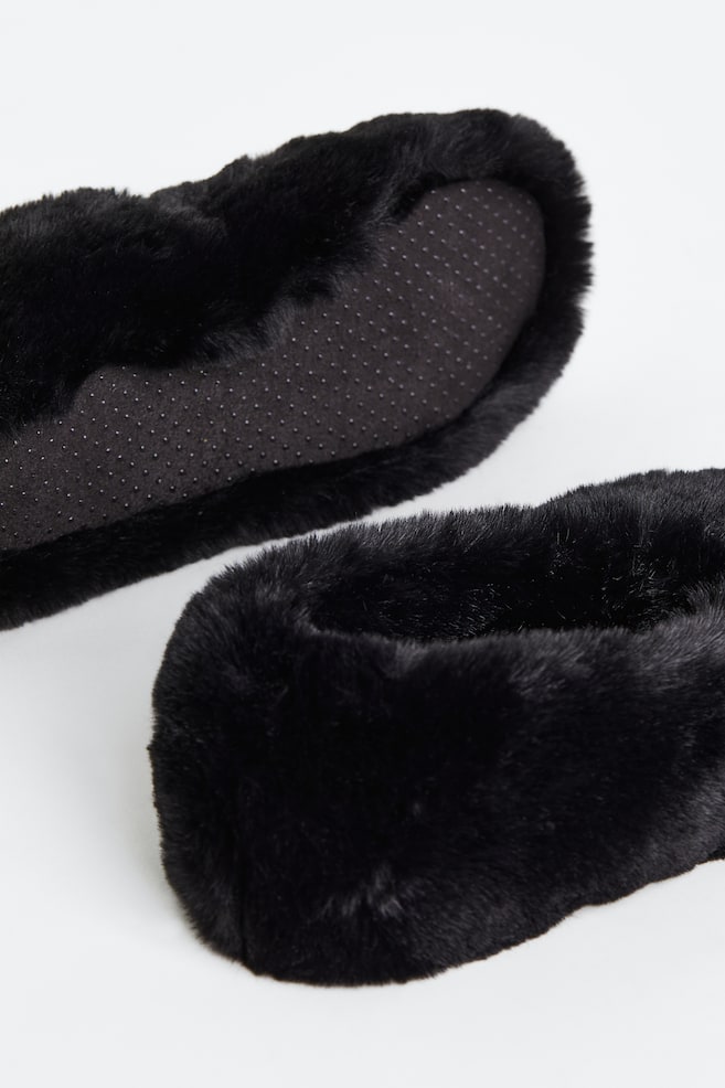 Soft indoor slippers - Black/Beige/Orange/Light brown/Leopard print - 2