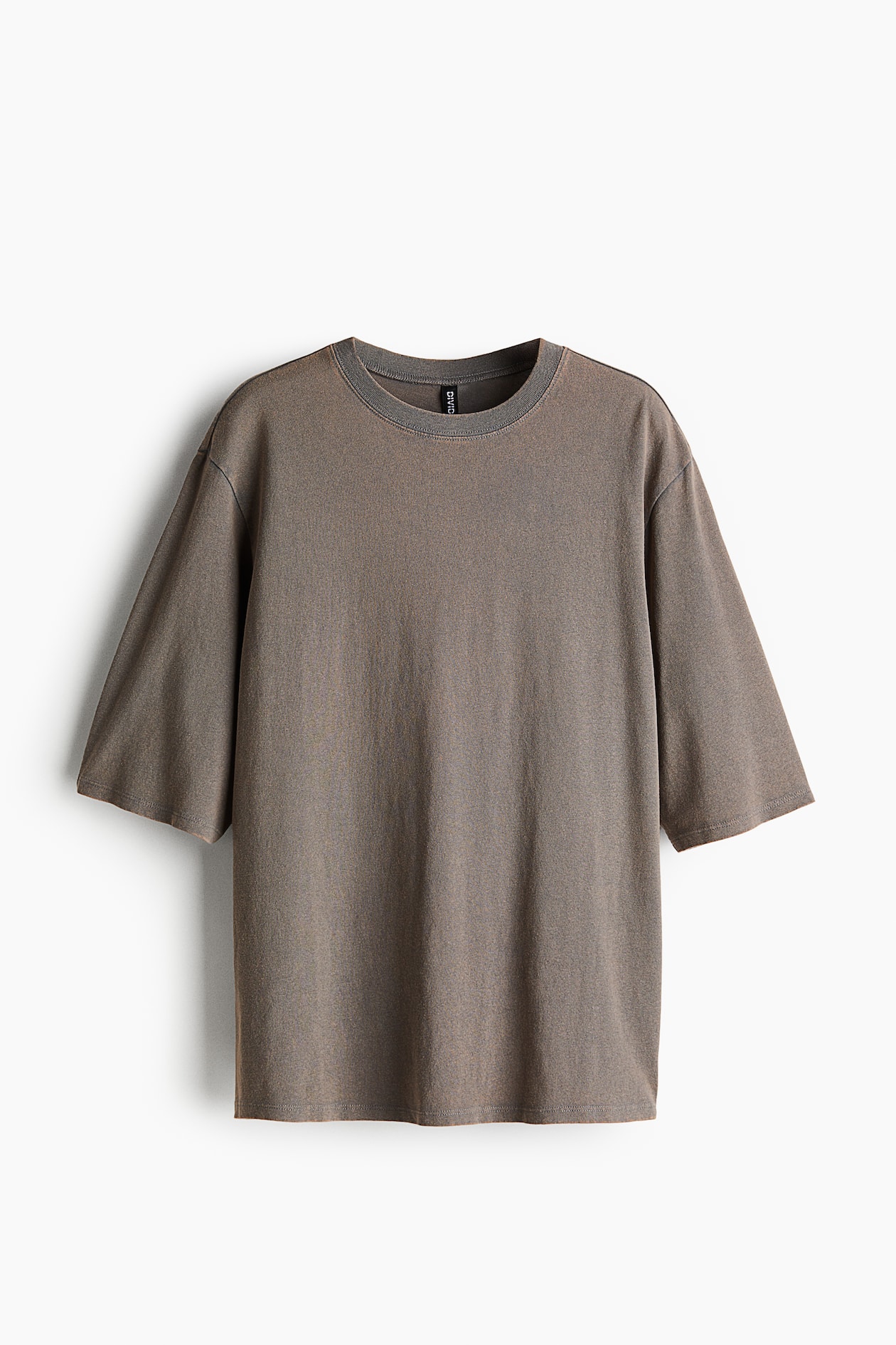 Oversized Short Sleeve T-Shirt in Dark Taupe main image 1