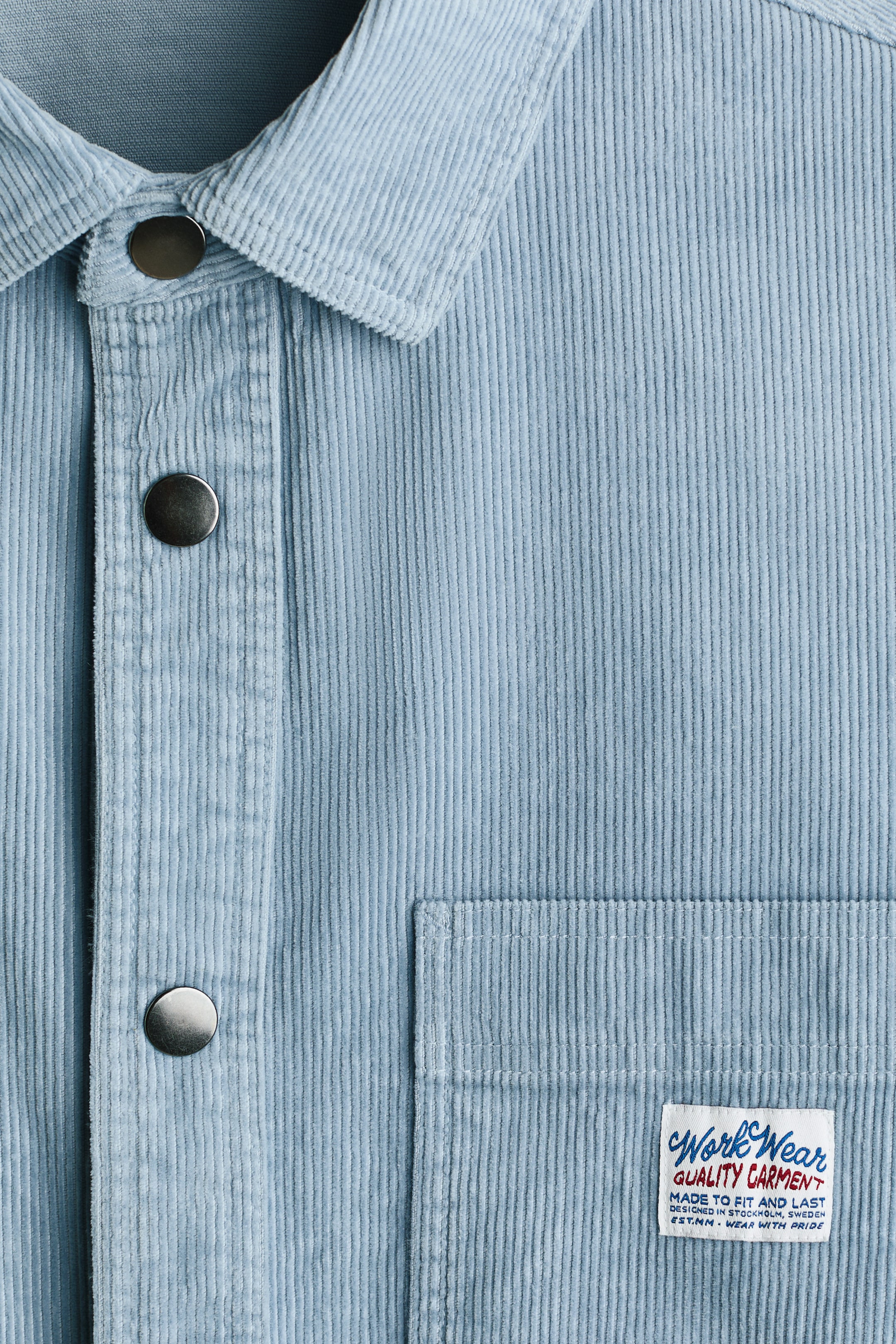 Мужские рубашки H&M Oversized Cotton Corduroy Shirt — фото 6